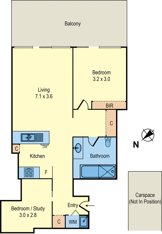 611/80 Clarendon Street, Southbank VIC 3006 - Floorplan