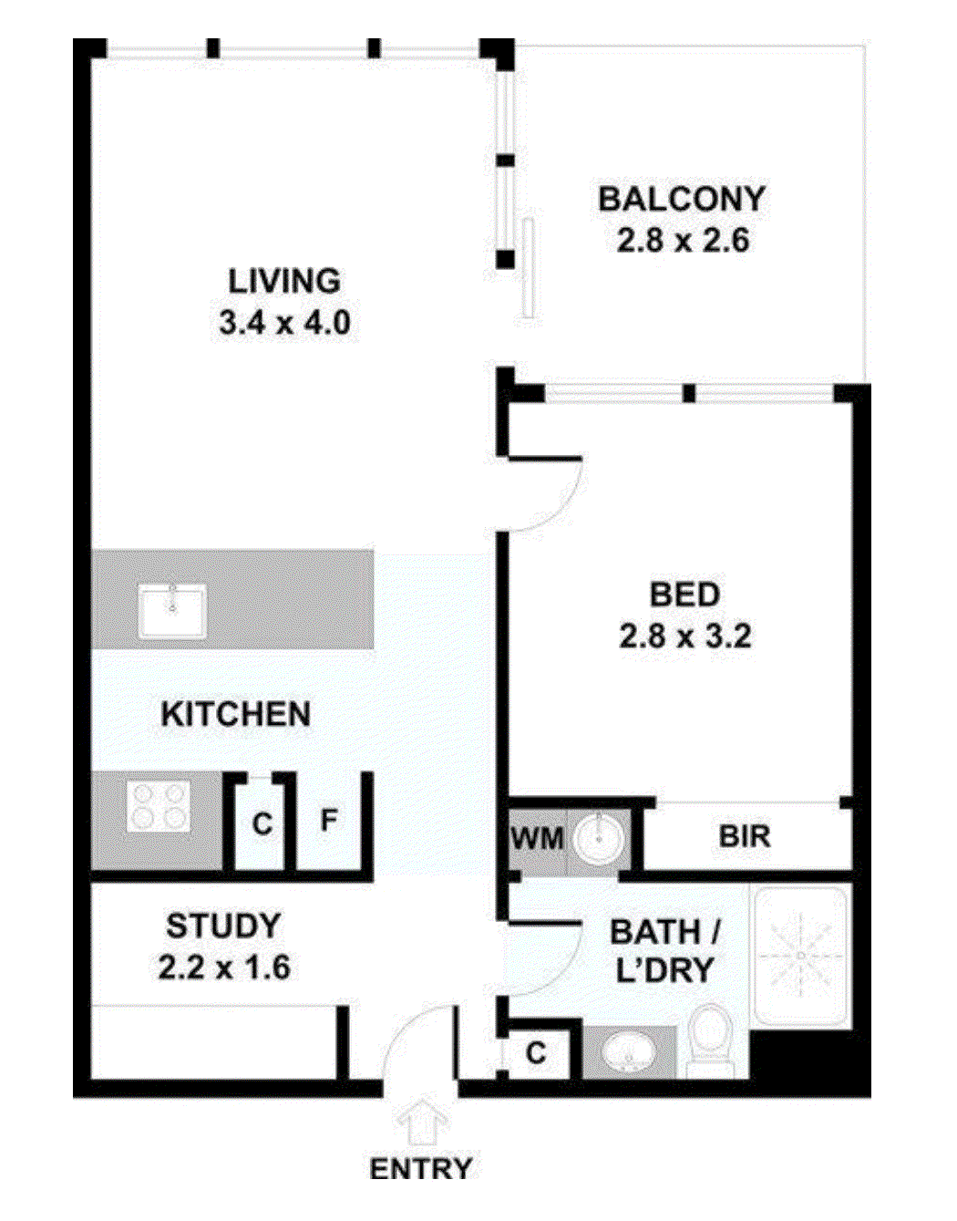 612/33 Judd Street, Richmond VIC 3121 - Floorplan