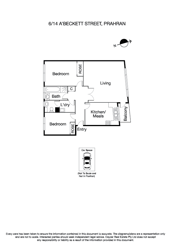 6/14 A'Beckett Street, PRAHRAN VIC 3181 - Floorplan