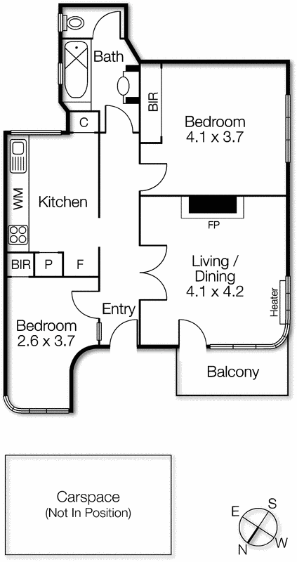 6/193 Fitzroy Street, St Kilda VIC 3182 - Floorplan