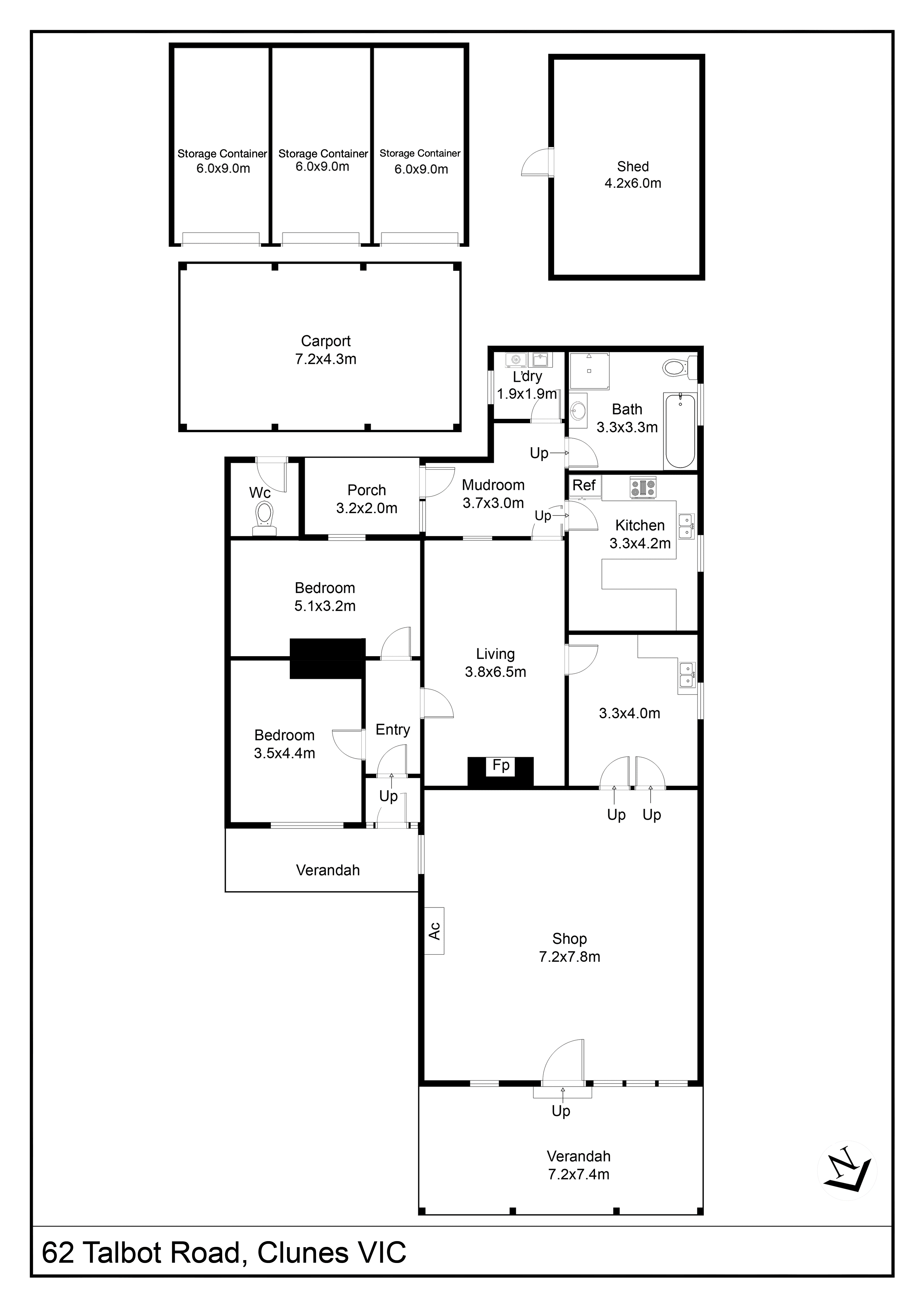 62 Talbot Road, Clunes VIC 3370 - Floorplan