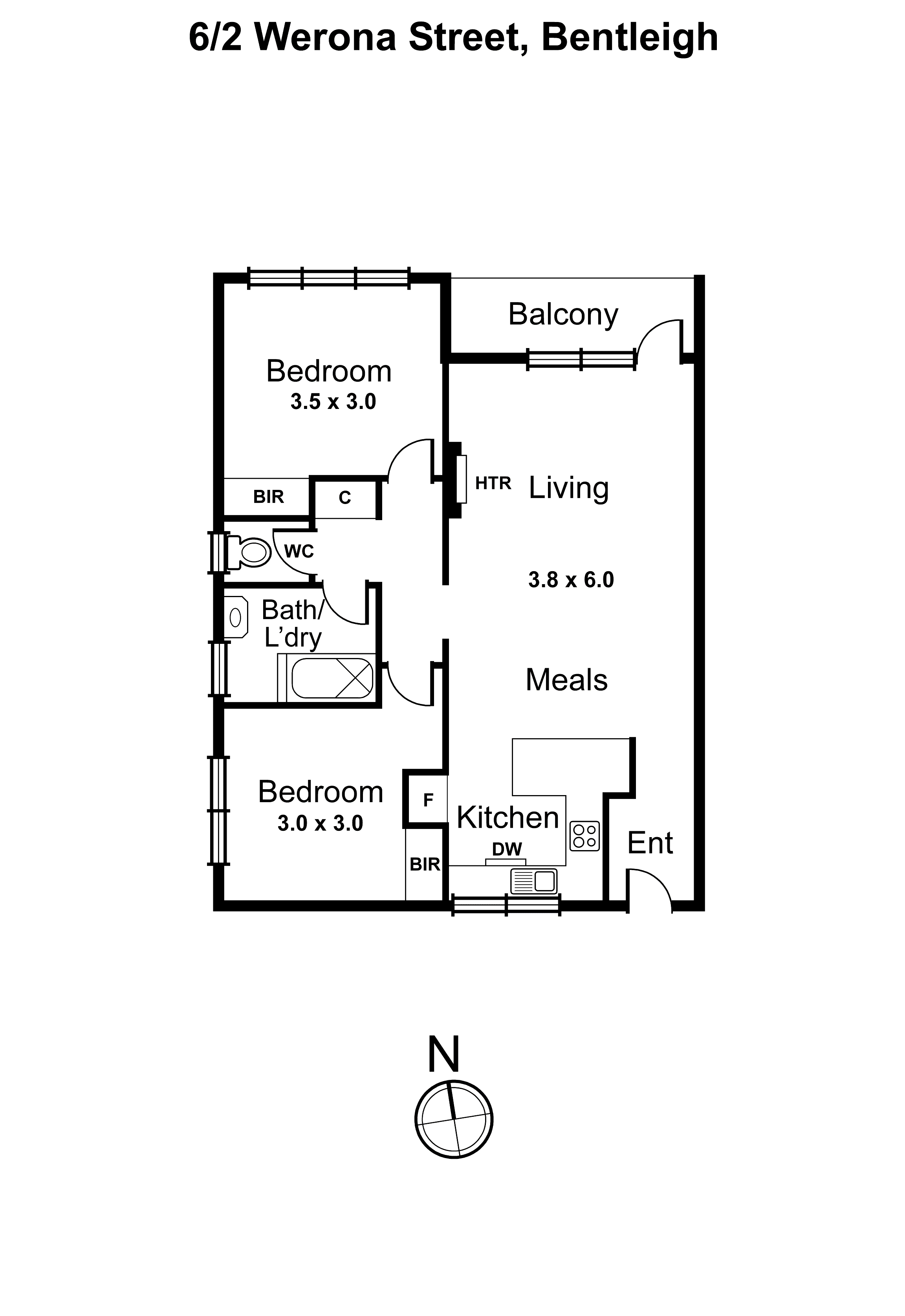 6/2 Werona Street, Bentleigh VIC 3204 - Floorplan