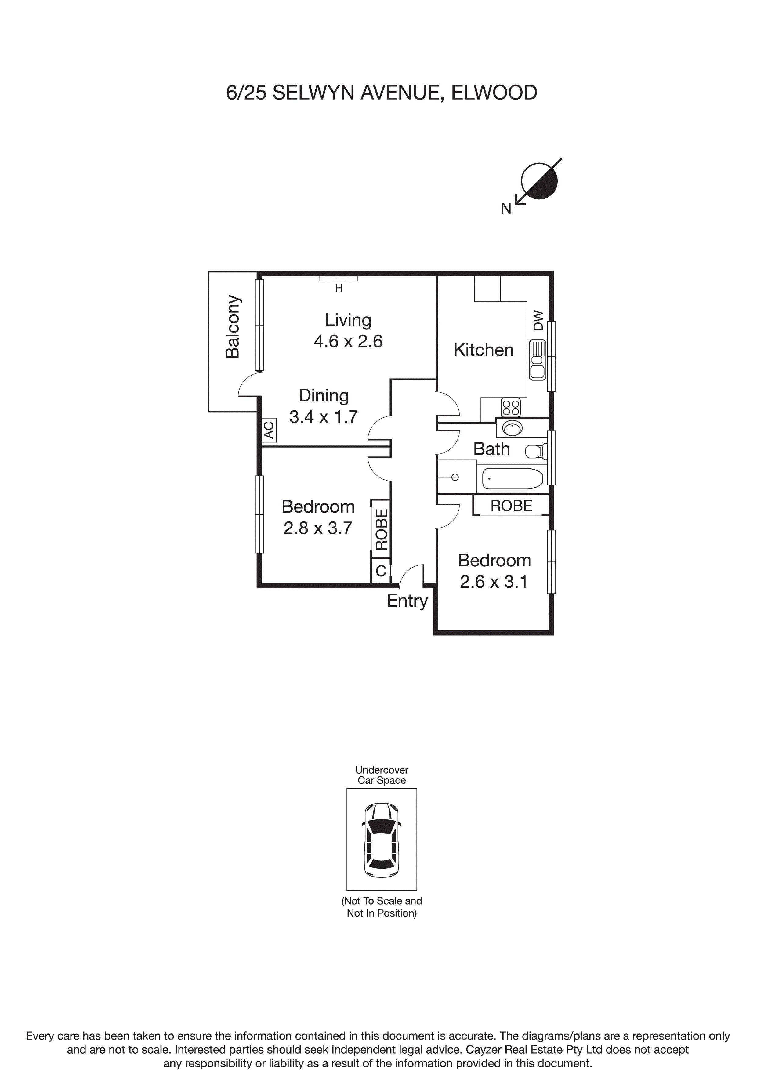 6/25 Selwyn Avenue, ELWOOD VIC 3184 - Floorplan