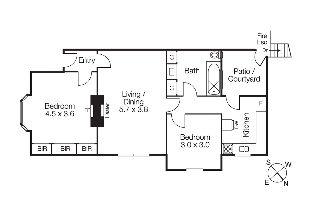 6/264 Beaconsfield  Parade, Middle Park VIC 3206 - Floorplan