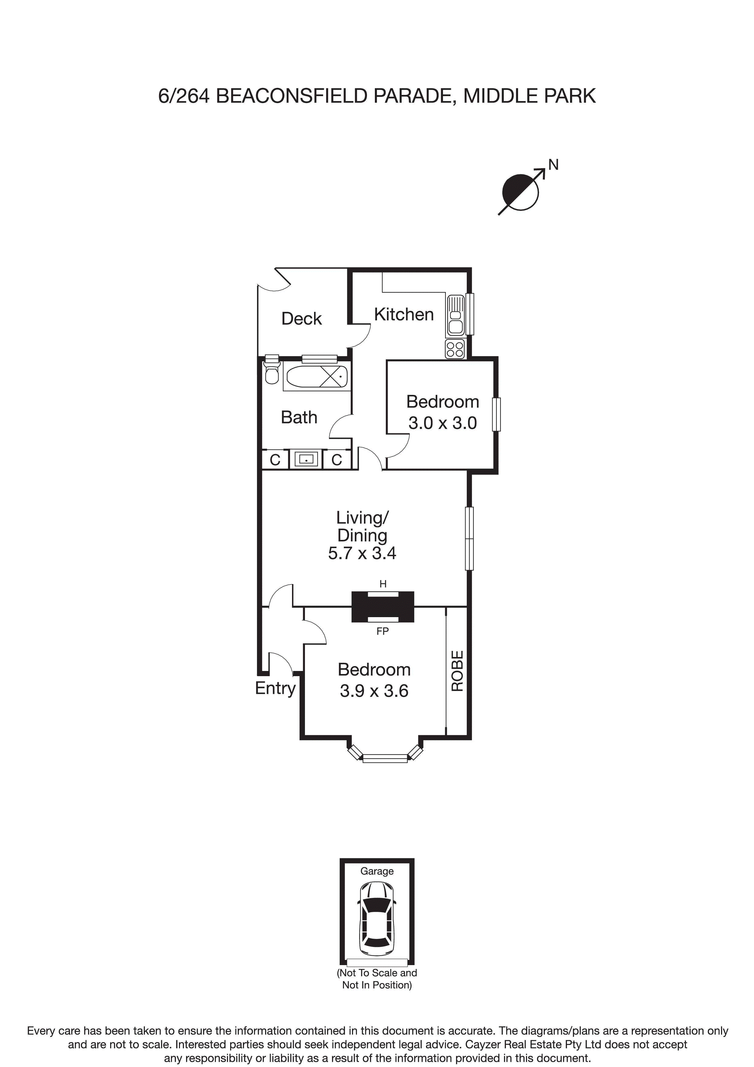 6/264 Beaconsfield Parade, MIDDLE PARK VIC 3206 - Floorplan