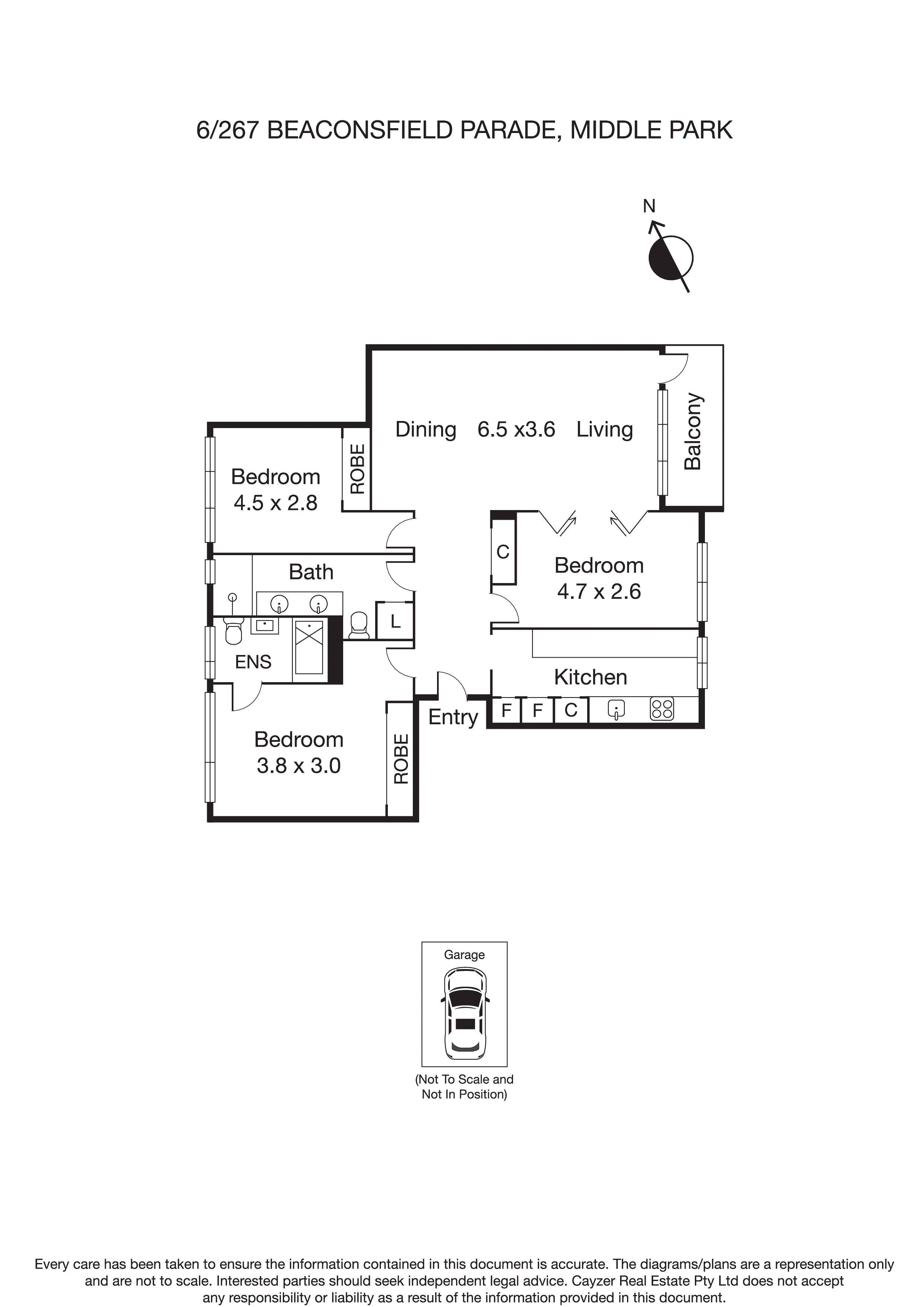 6/267 Beaconsfield Parade, MIDDLE PARK VIC 3206 - Floorplan