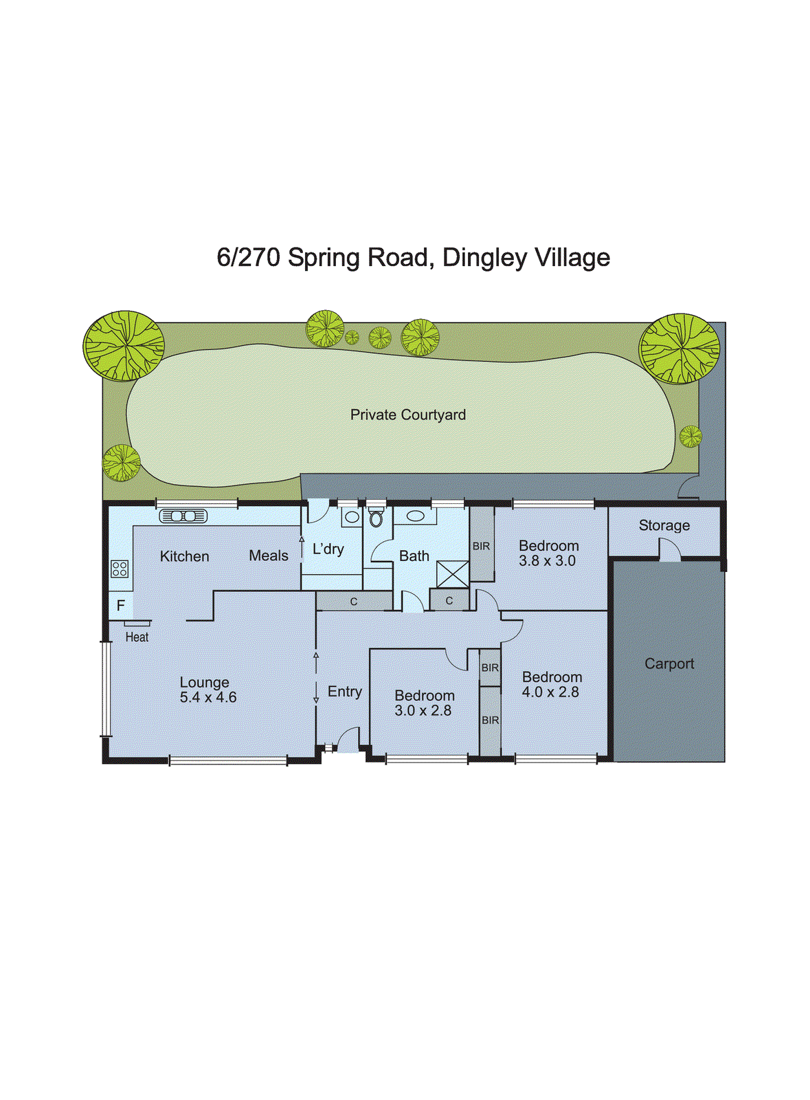 6/270 Spring Road, Dingley Village VIC 3172 - Floorplan