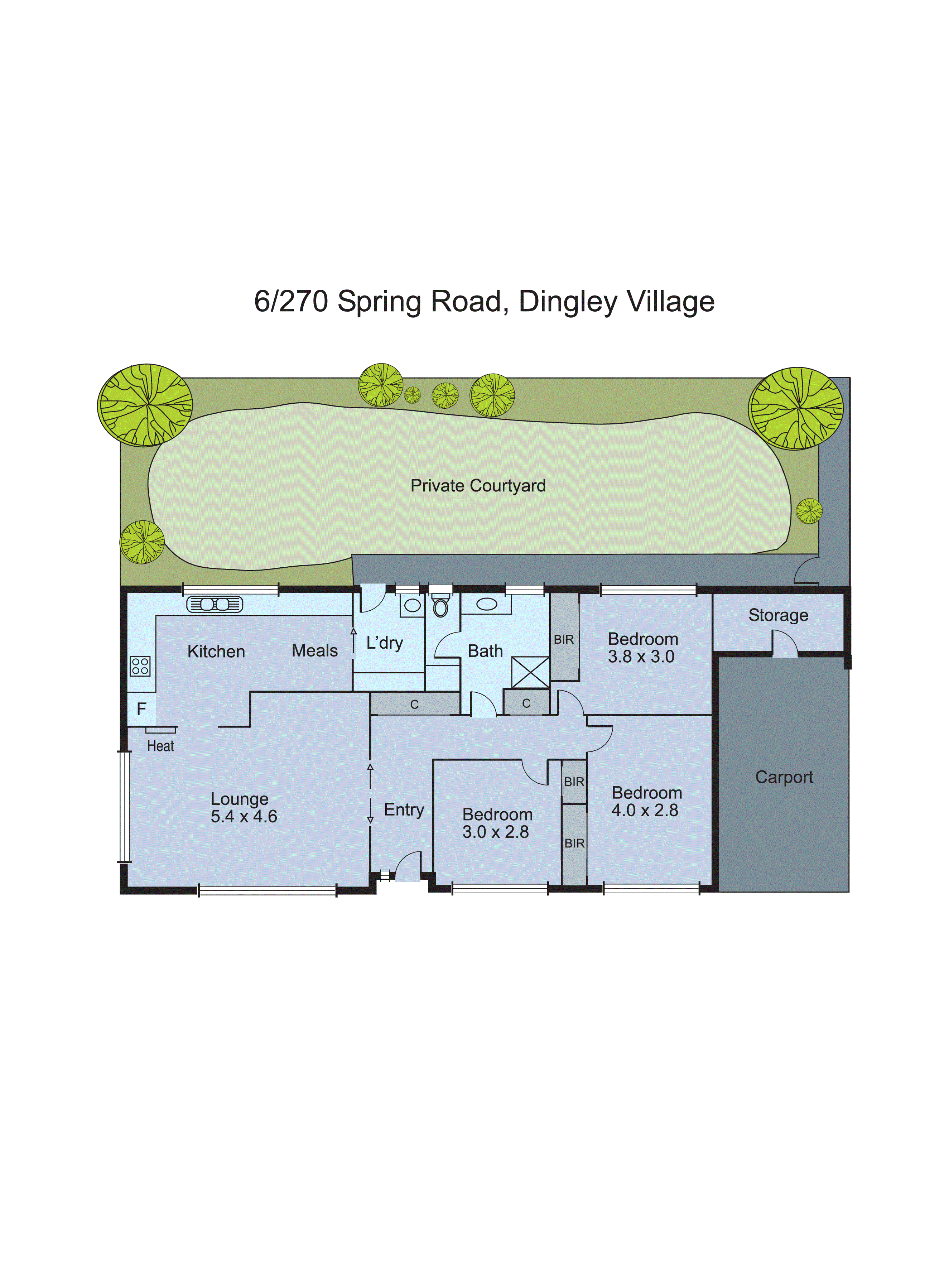 6/270 Spring Road, Dingley Village VIC 3172 - Floorplan