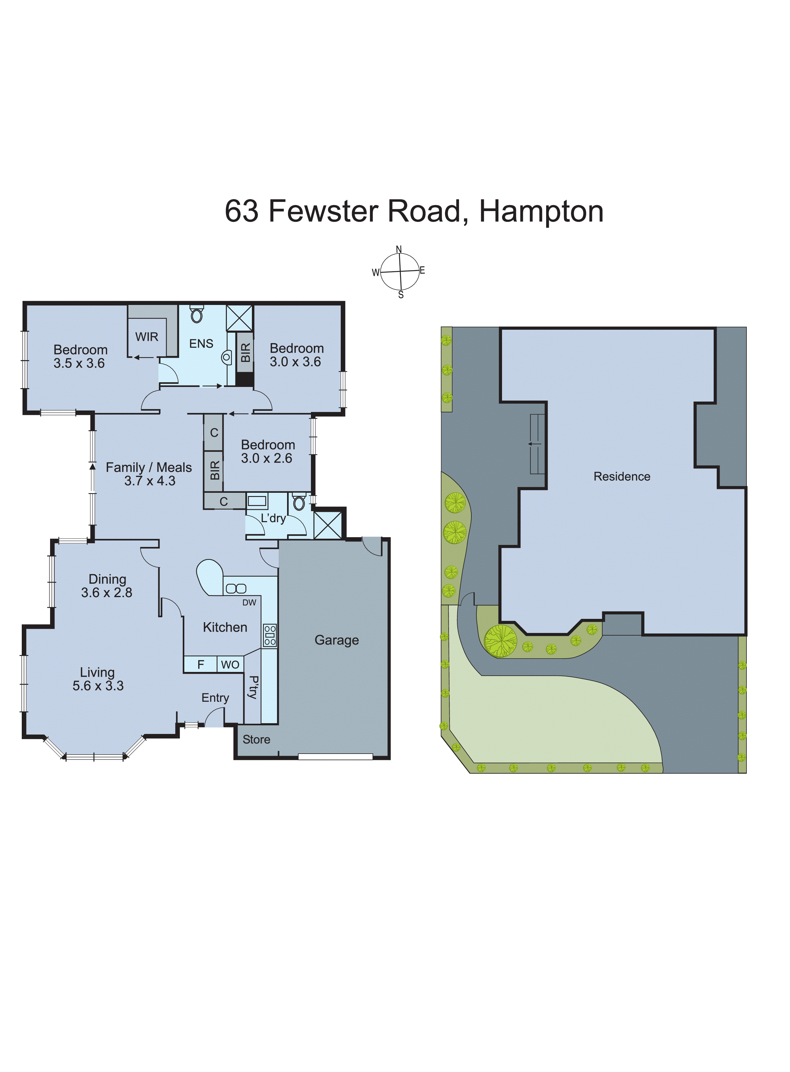63 Fewster Road, Hampton VIC 3188 - Floorplan