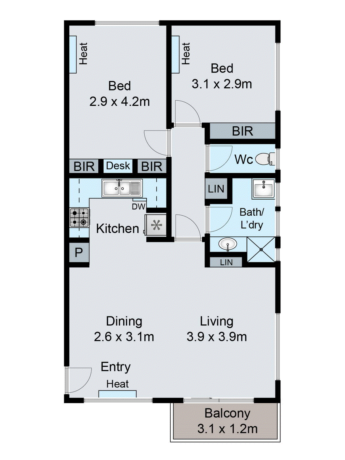 6/4 Fitzroy Street, Geelong VIC 3220 - Floorplan