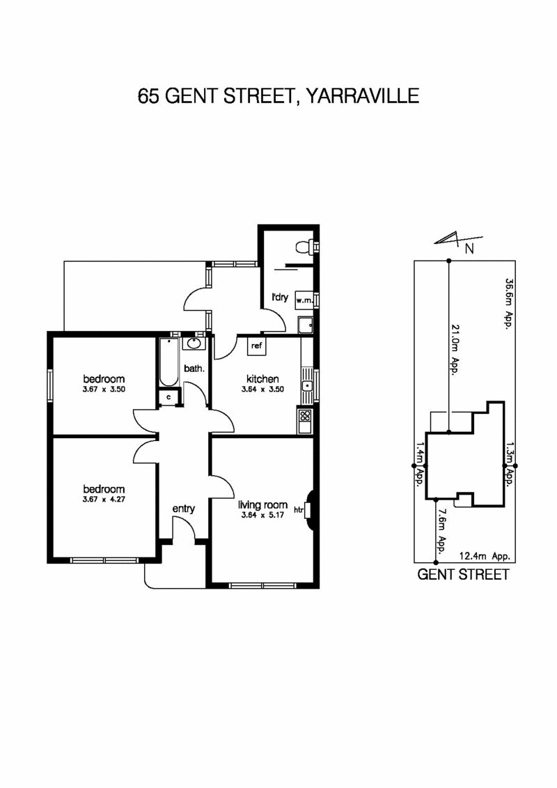 65 Gent Street, YARRAVILLE VIC 3013 - Floorplan