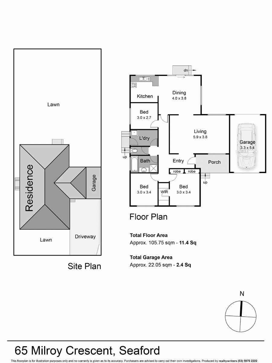 65 Milroy Crescent, SEAFORD VIC 3198 - Floorplan