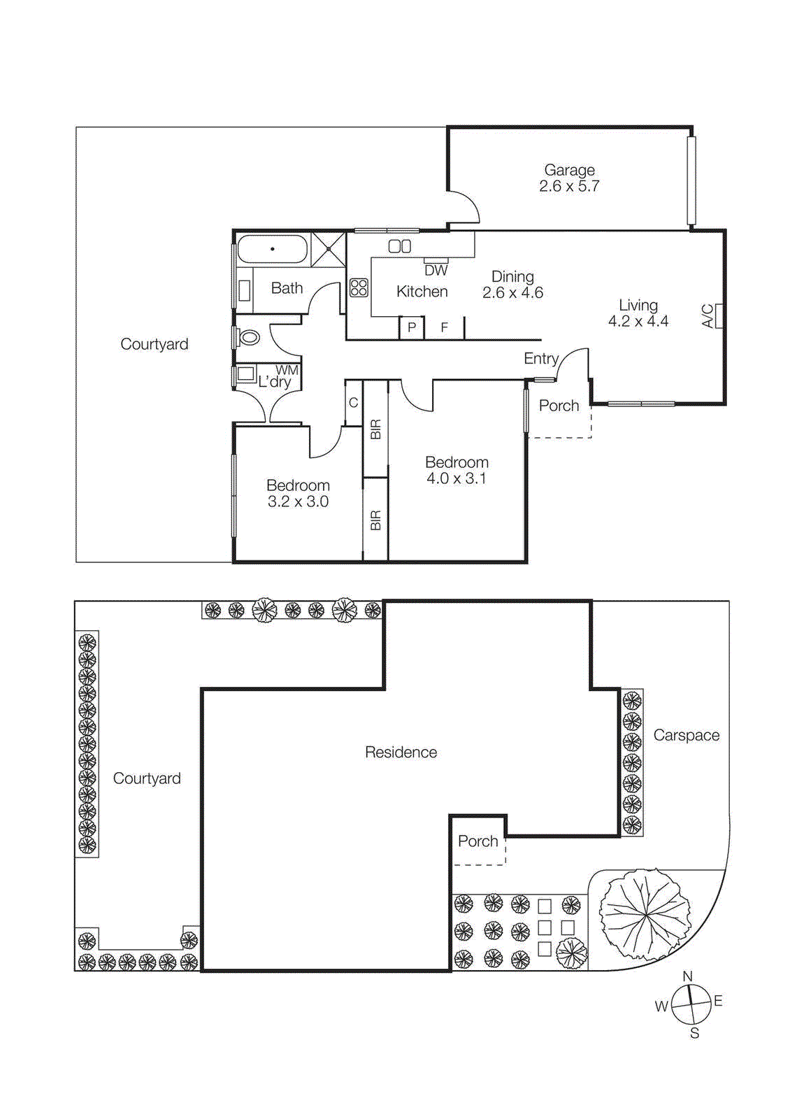 6/50 Fewster Road, Hampton VIC 3188 - Floorplan