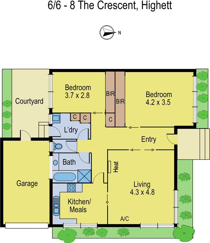 6/6-8 The Crescent, Highett VIC 3190 - Floorplan