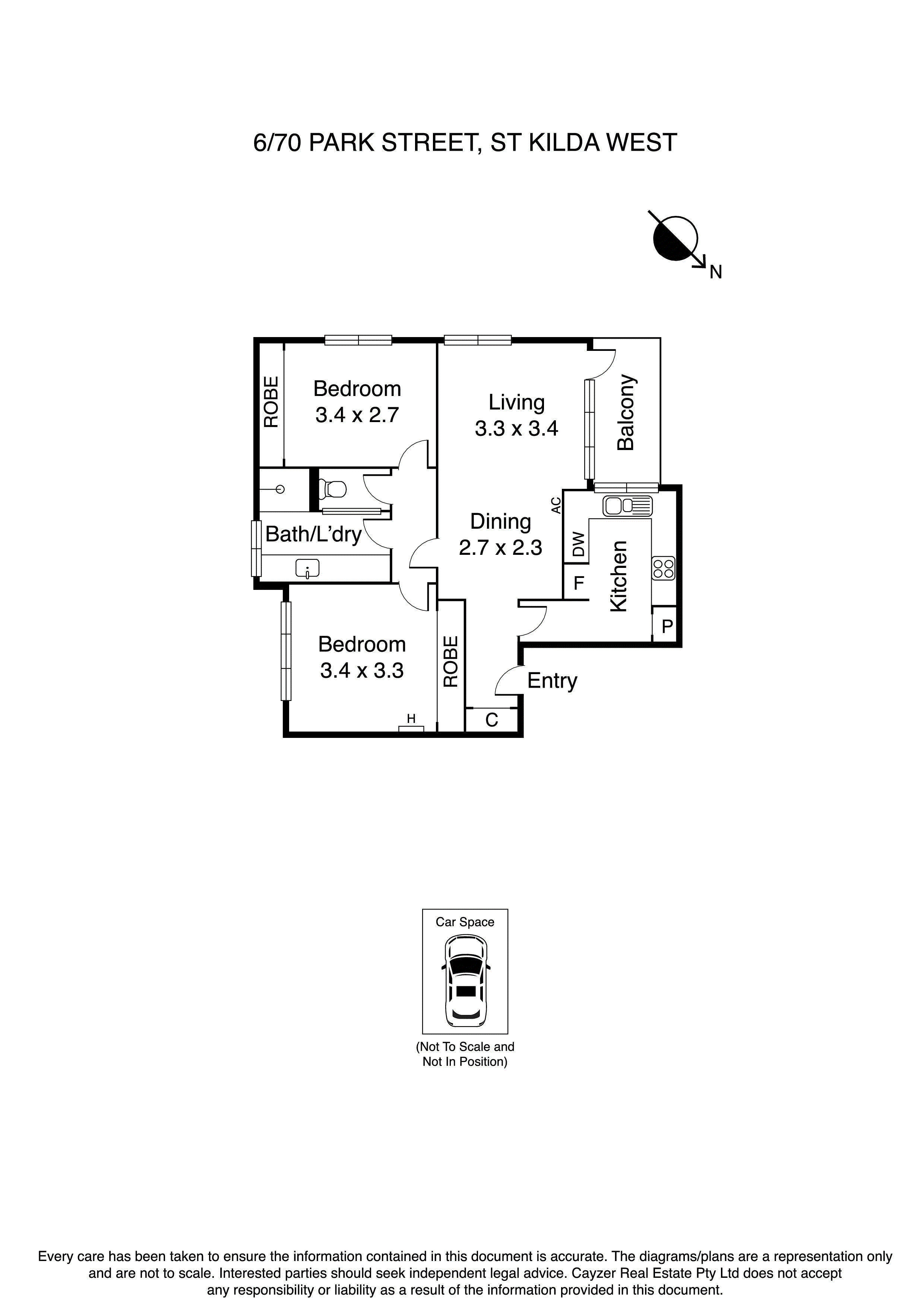 6/70 Park Street, ST KILDA WEST VIC 3182 - Floorplan