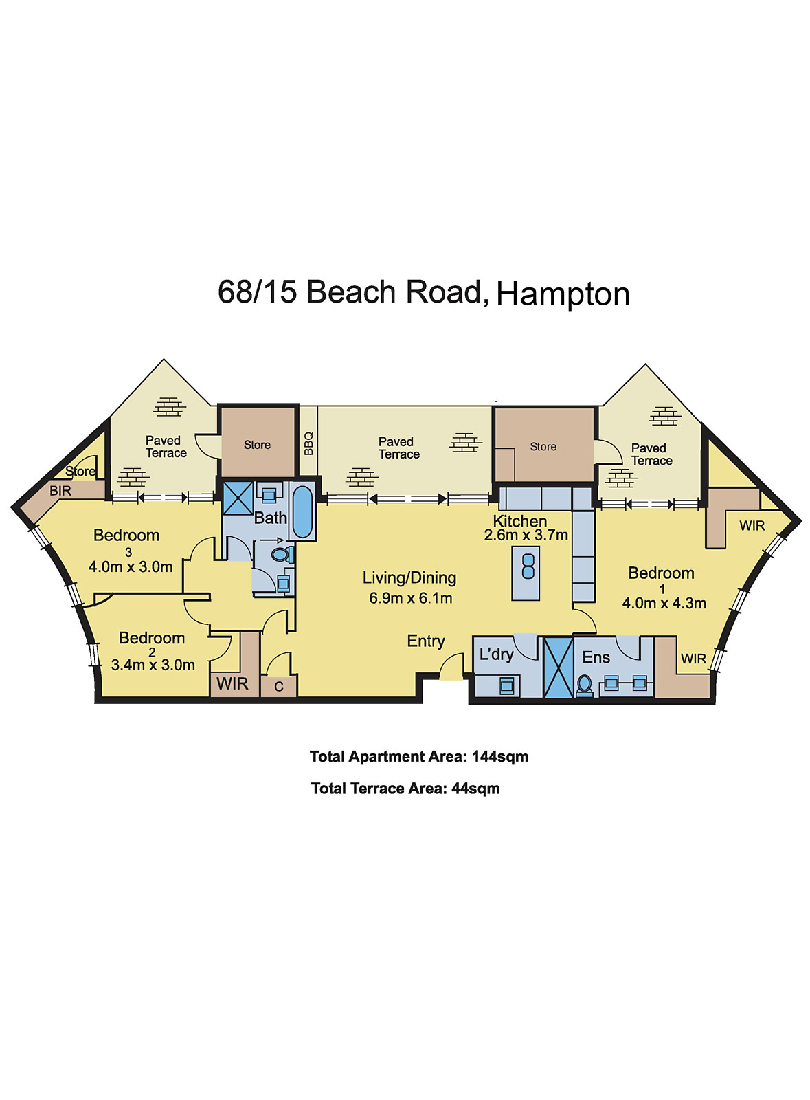 68/15 Beach Road, Hampton VIC 3188 - Floorplan