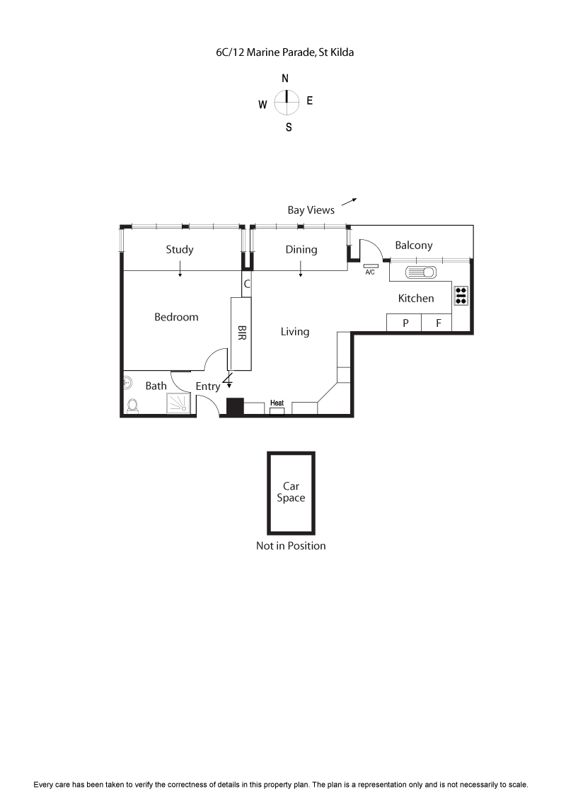 6C,12 Marine Parade, ST KILDA VIC 3182 - Floorplan