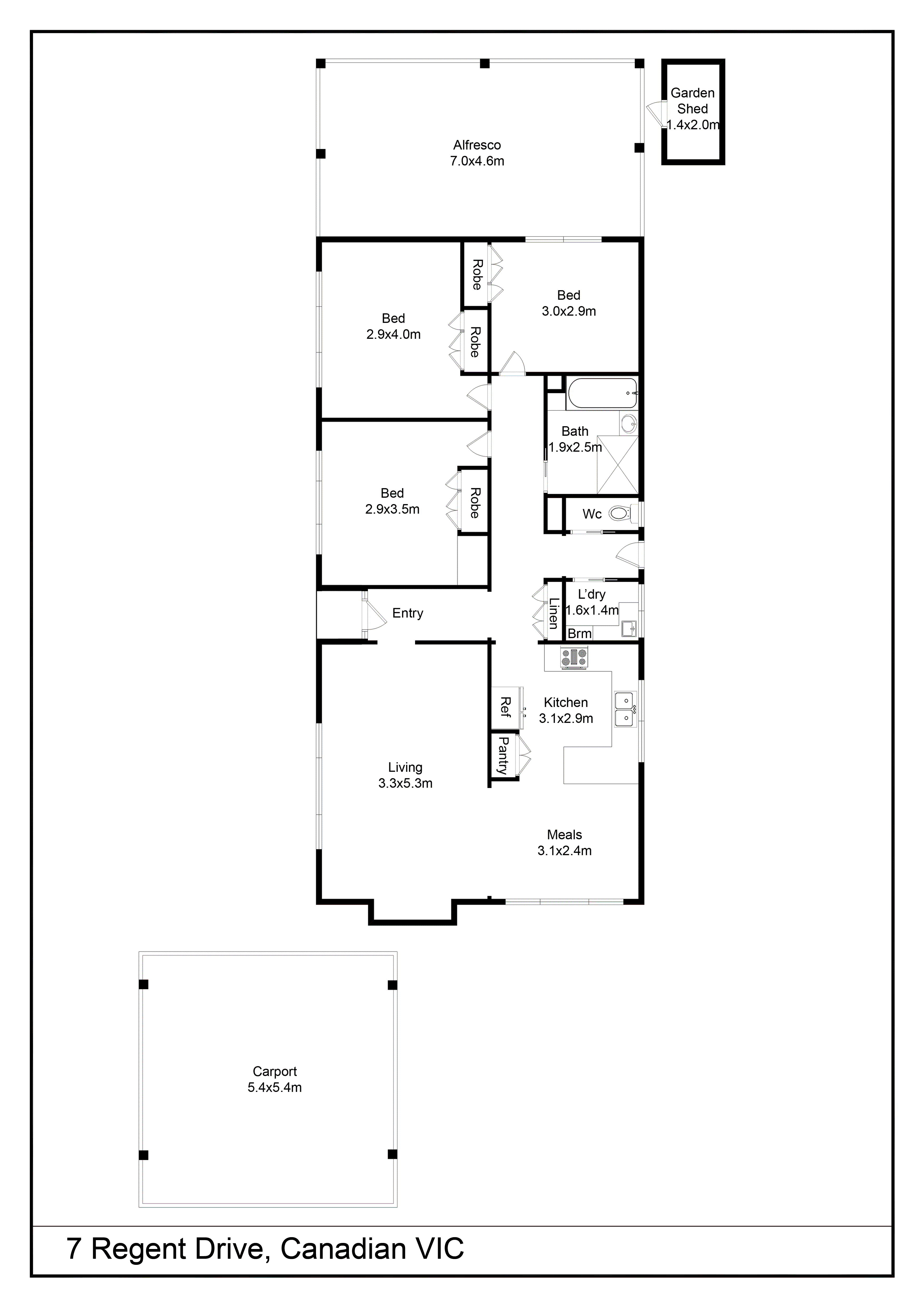 7 Regent Drive, Canadian VIC 3350 - Floorplan