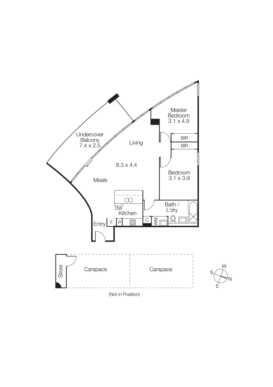 701/55 Queens Road, Melbourne VIC 3004 - Floorplan