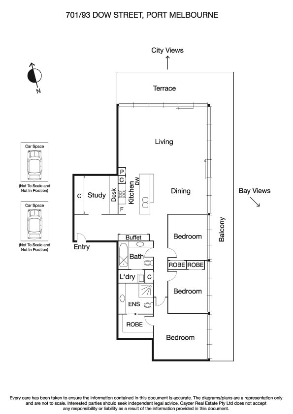 701G/93 Dow Street, PORT MELBOURNE VIC 3207 - Floorplan