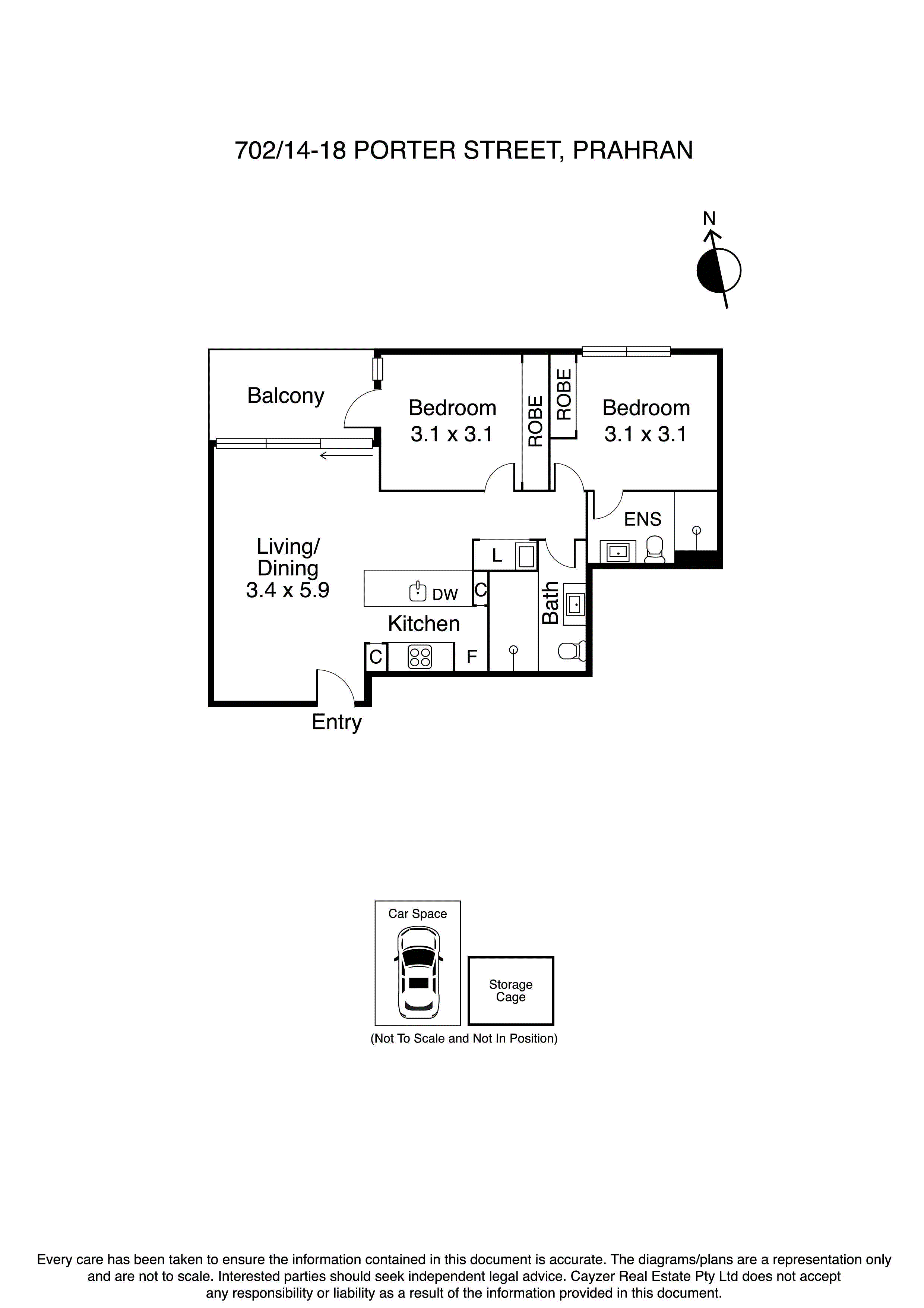 702/14-18 Porter Street, PRAHRAN VIC 3181 - Floorplan