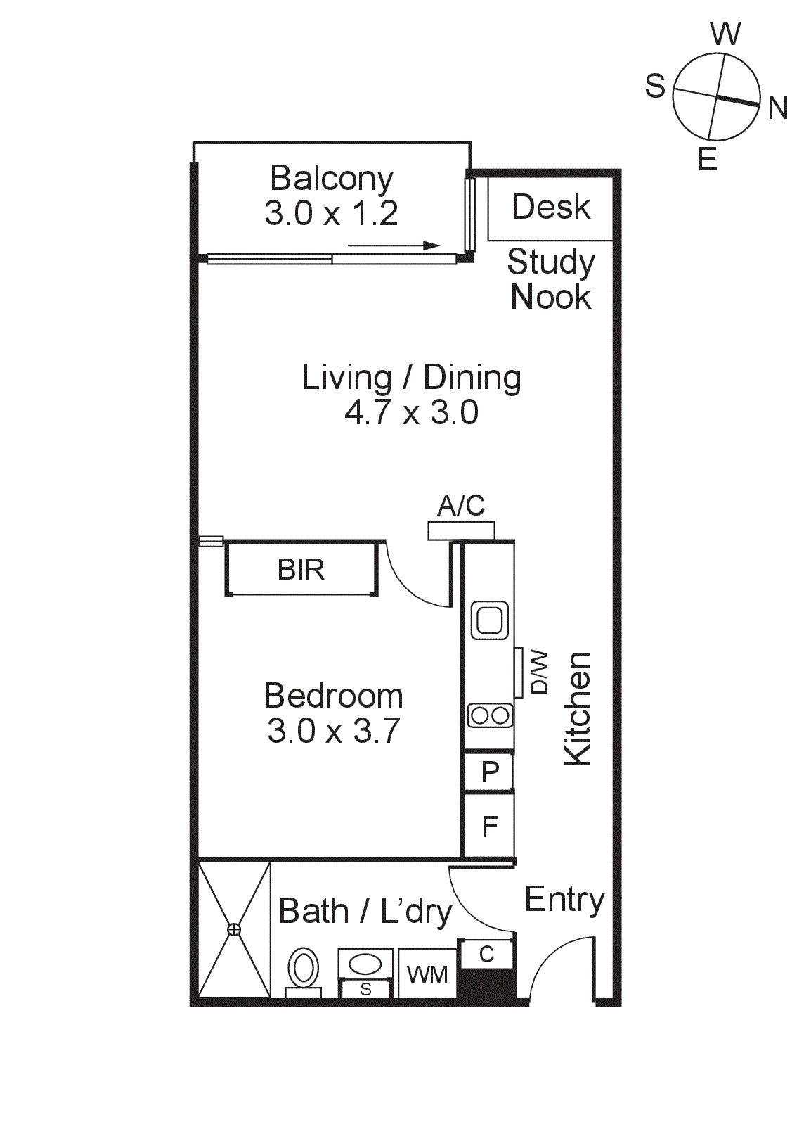 703/1A Yarra Street, South Yarra VIC 3141 - Floorplan