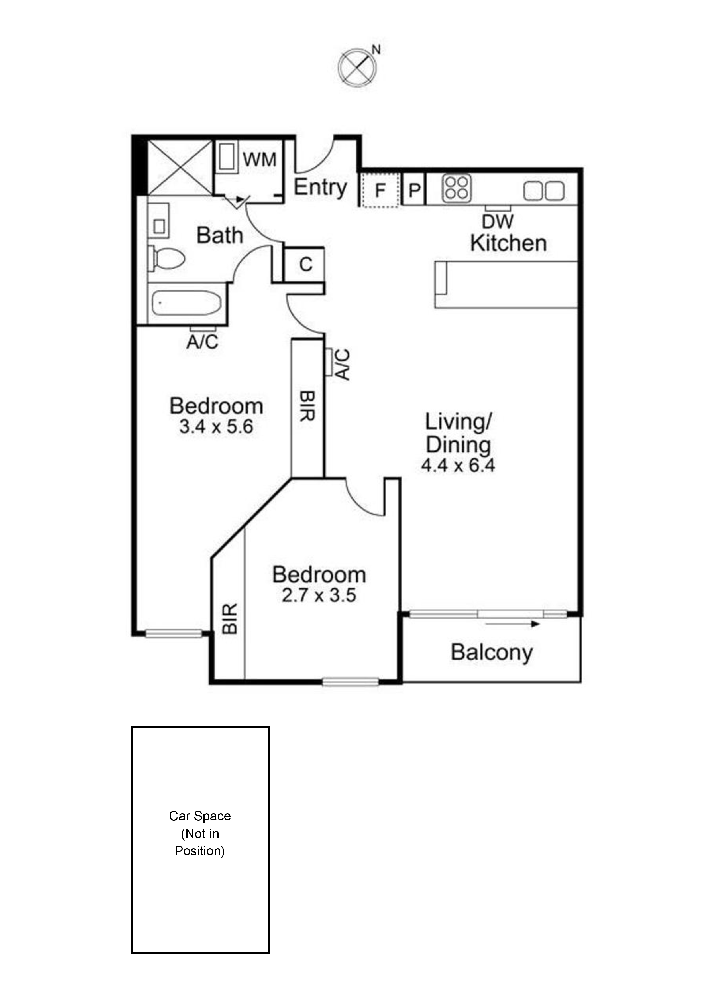 703/838 Bourke Street, Docklands VIC 3008 - Floorplan