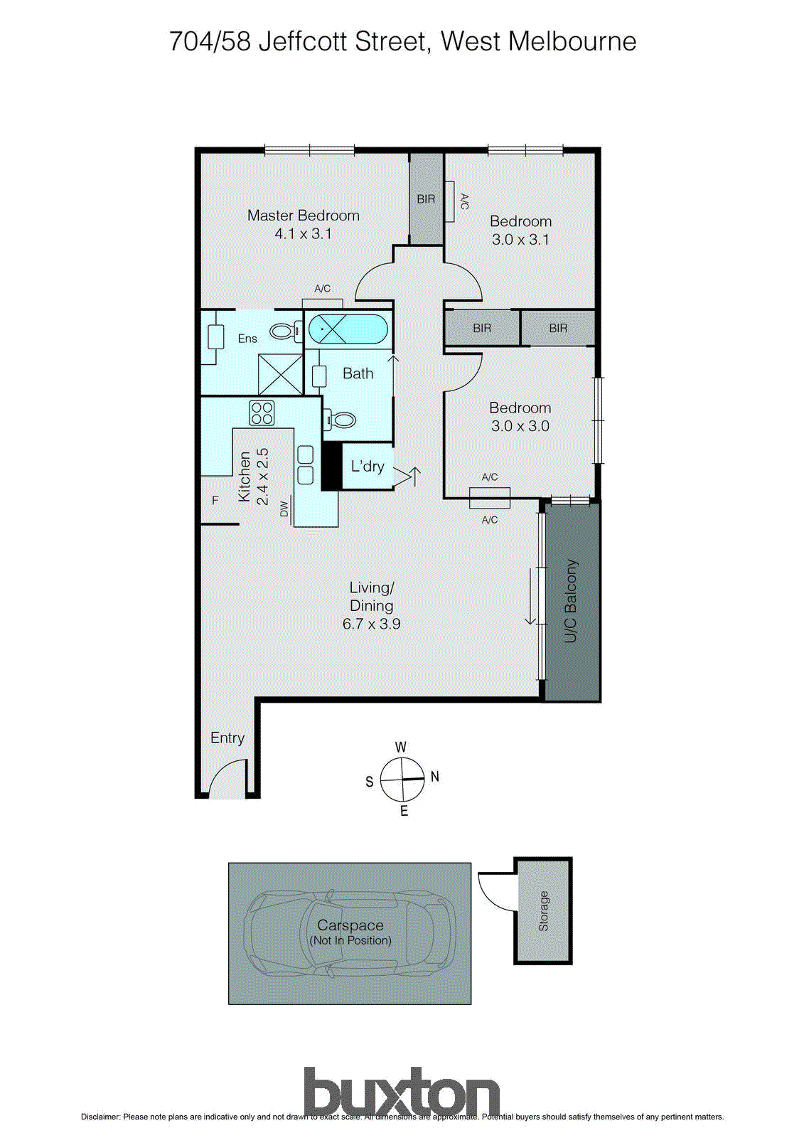 704/58 Jeffcott Street, West Melbourne VIC 3003 - Floorplan