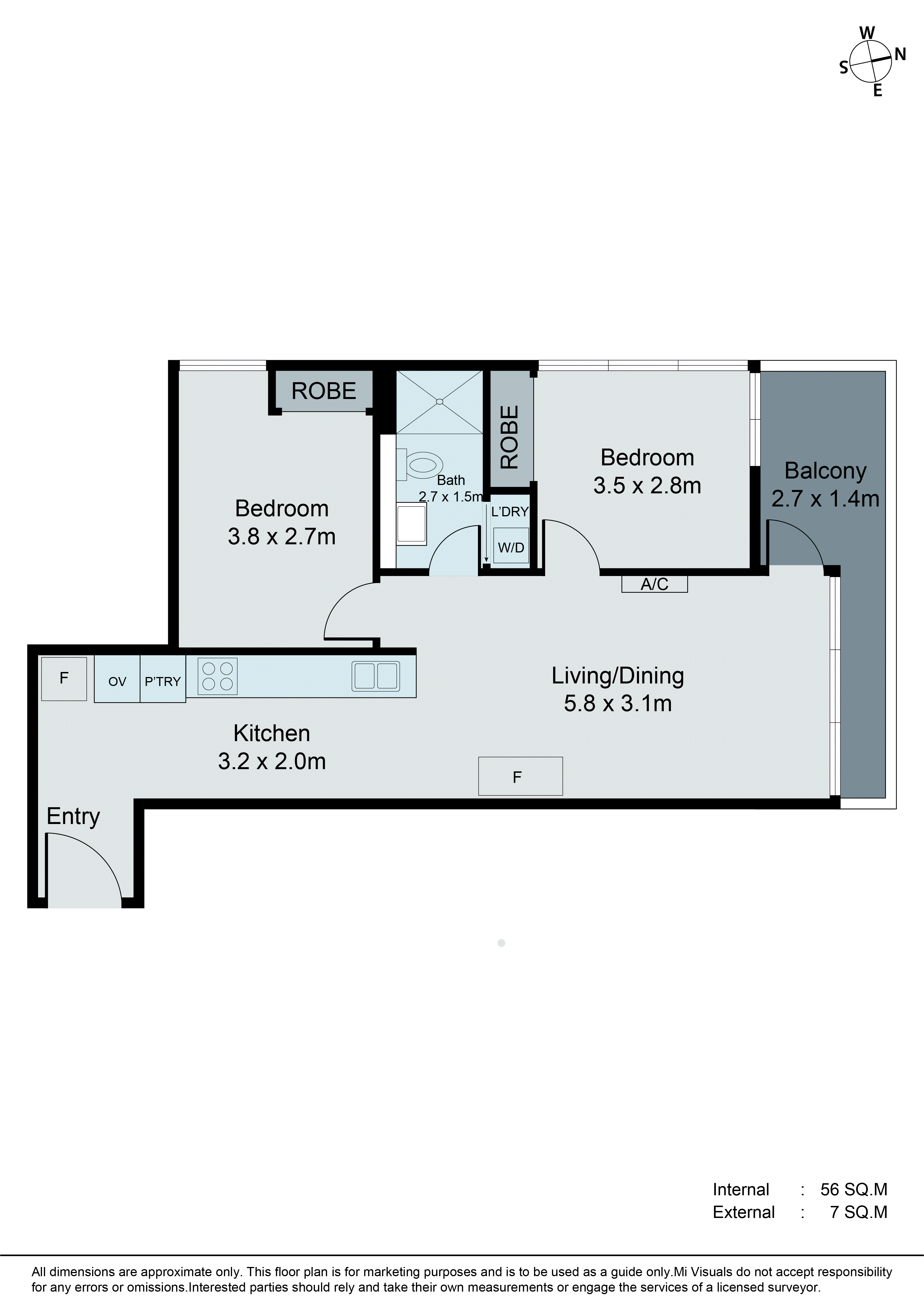 704/58 Villiers Street, North Melbourne VIC 3051 - Floorplan