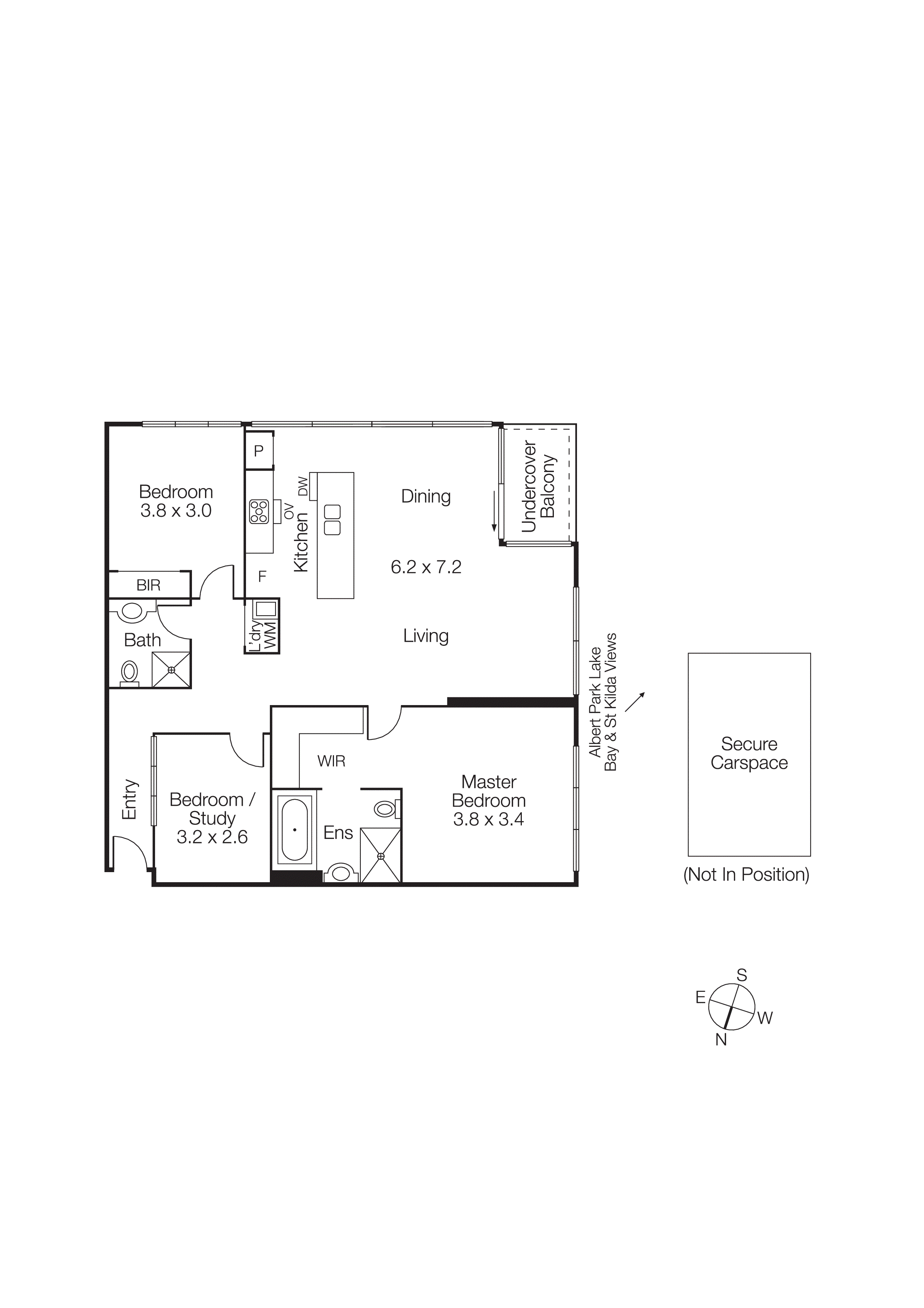 704/82 Queens Road, Melbourne VIC 3004 - Floorplan