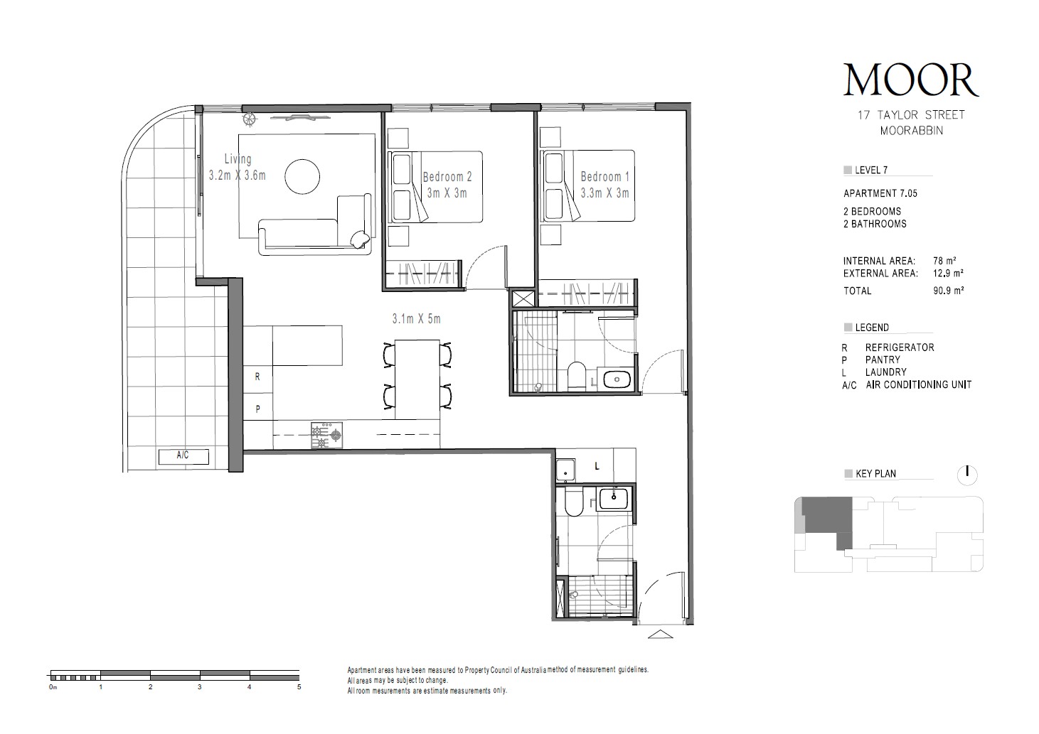705/17 Taylor Street, Moorabbin VIC 3189 - Floorplan