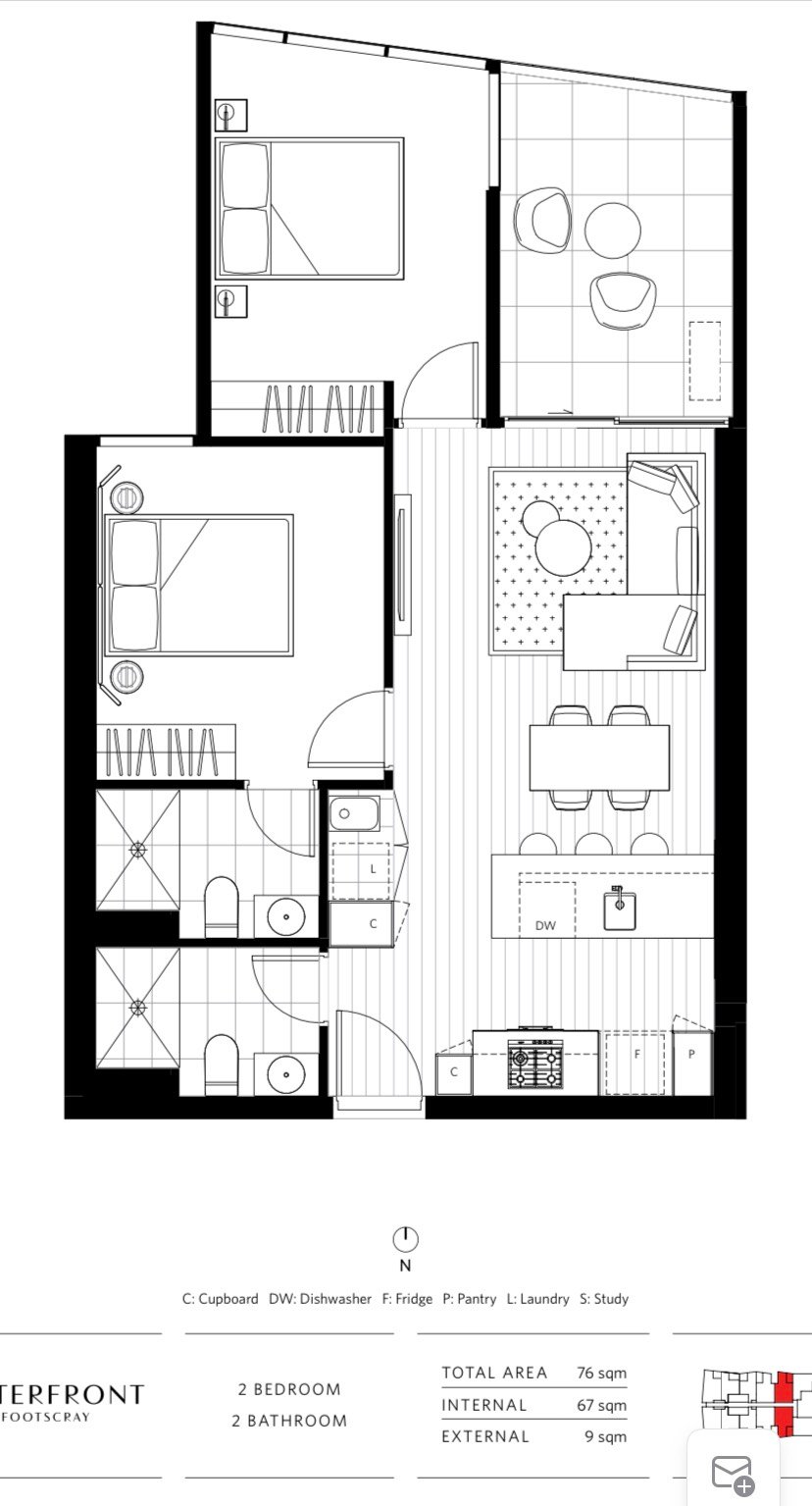 707/4 Joseph Road, Footscray VIC 3011 - Floorplan