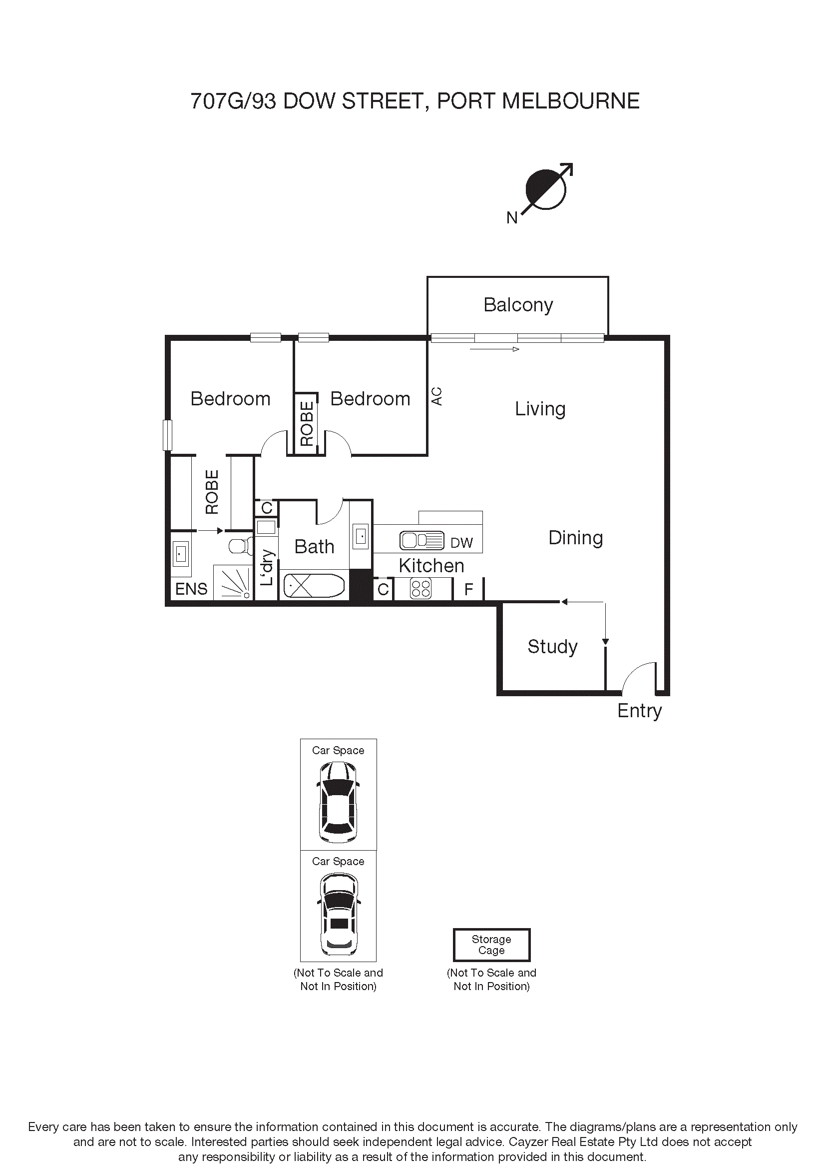 707G/93 Dow Street, PORT MELBOURNE VIC 3207 - Floorplan