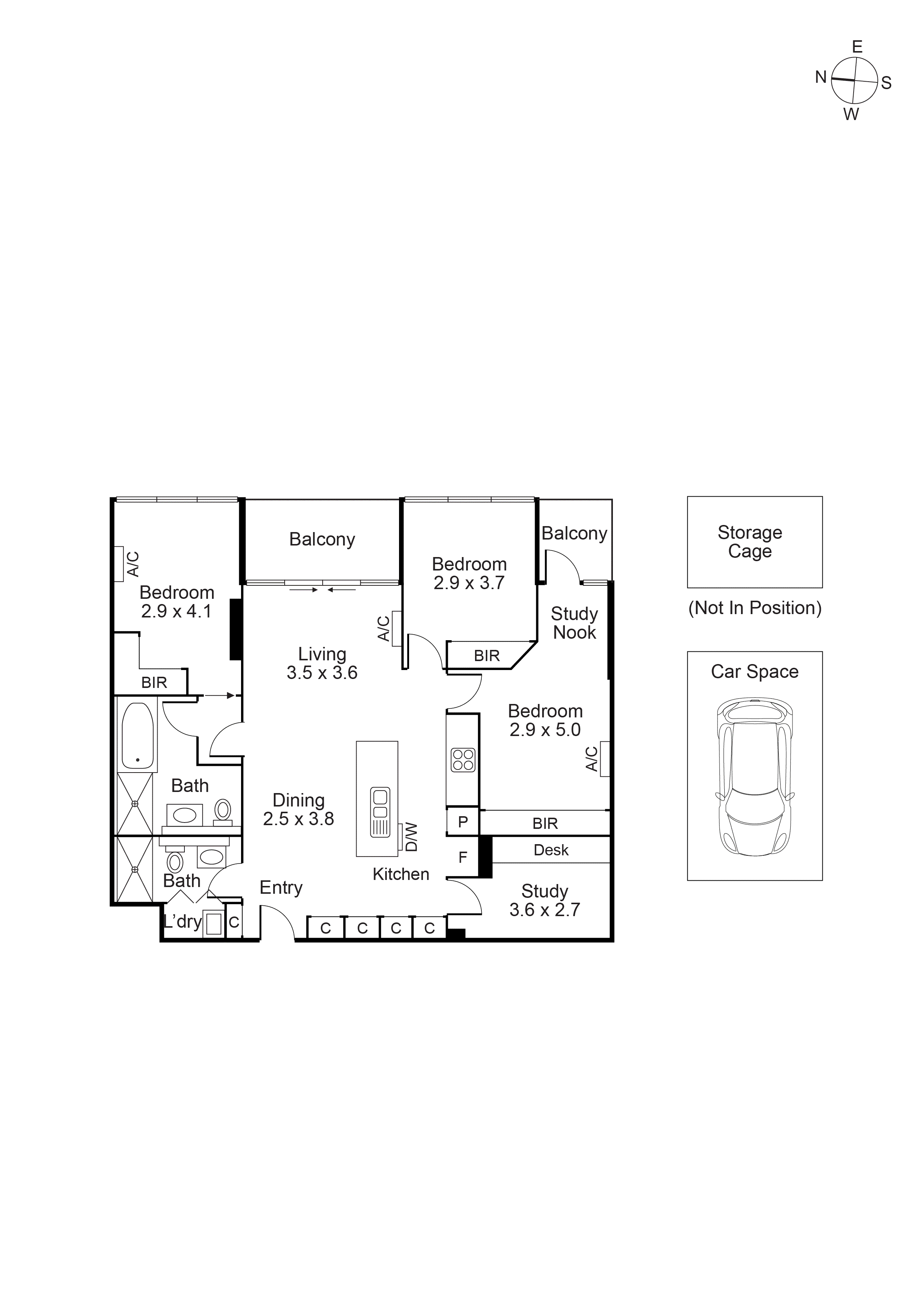 708/188 Macaulay Road, North Melbourne VIC 3051 - Floorplan