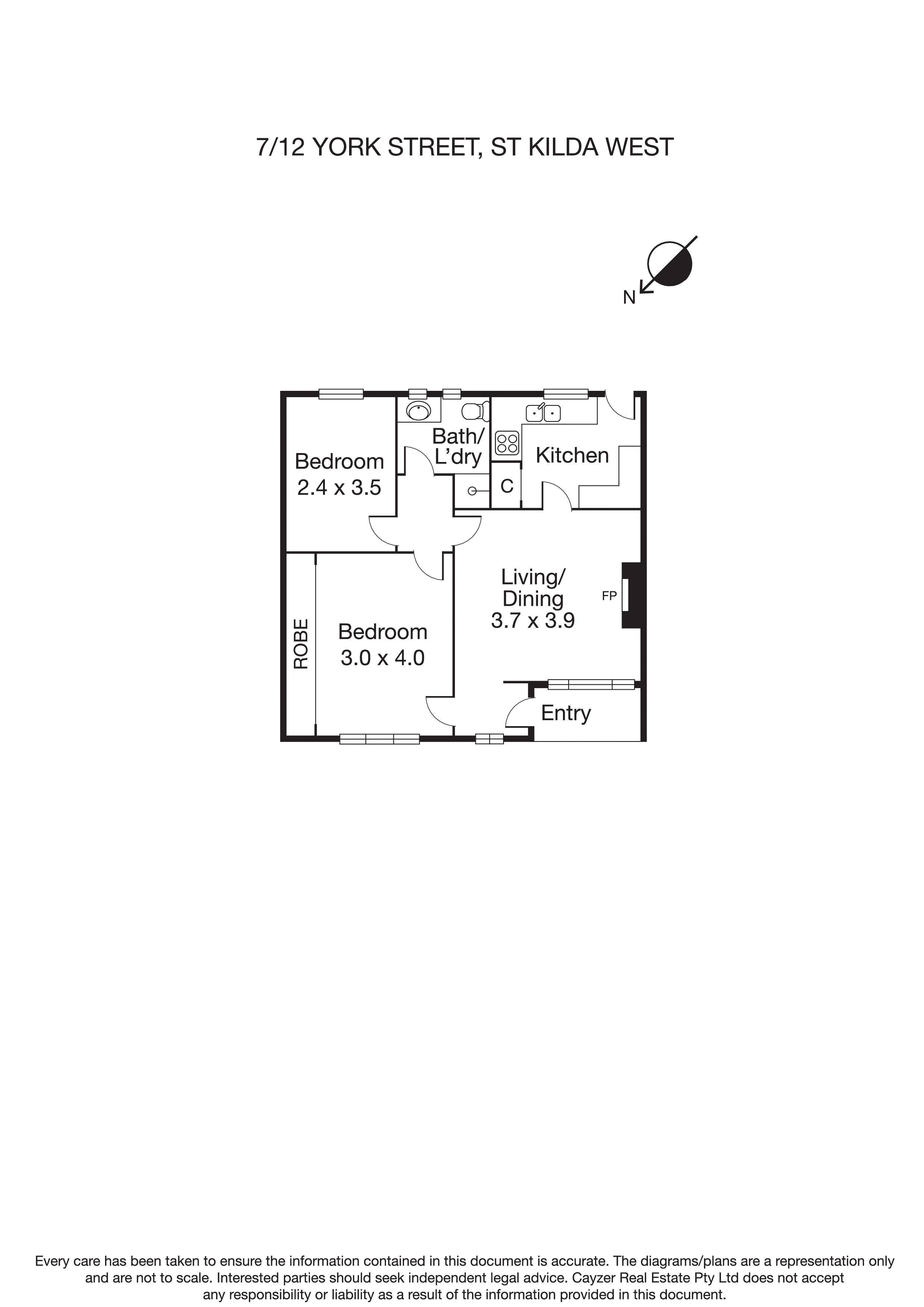 7/12 York Street, ST KILDA WEST VIC 3182 - Floorplan
