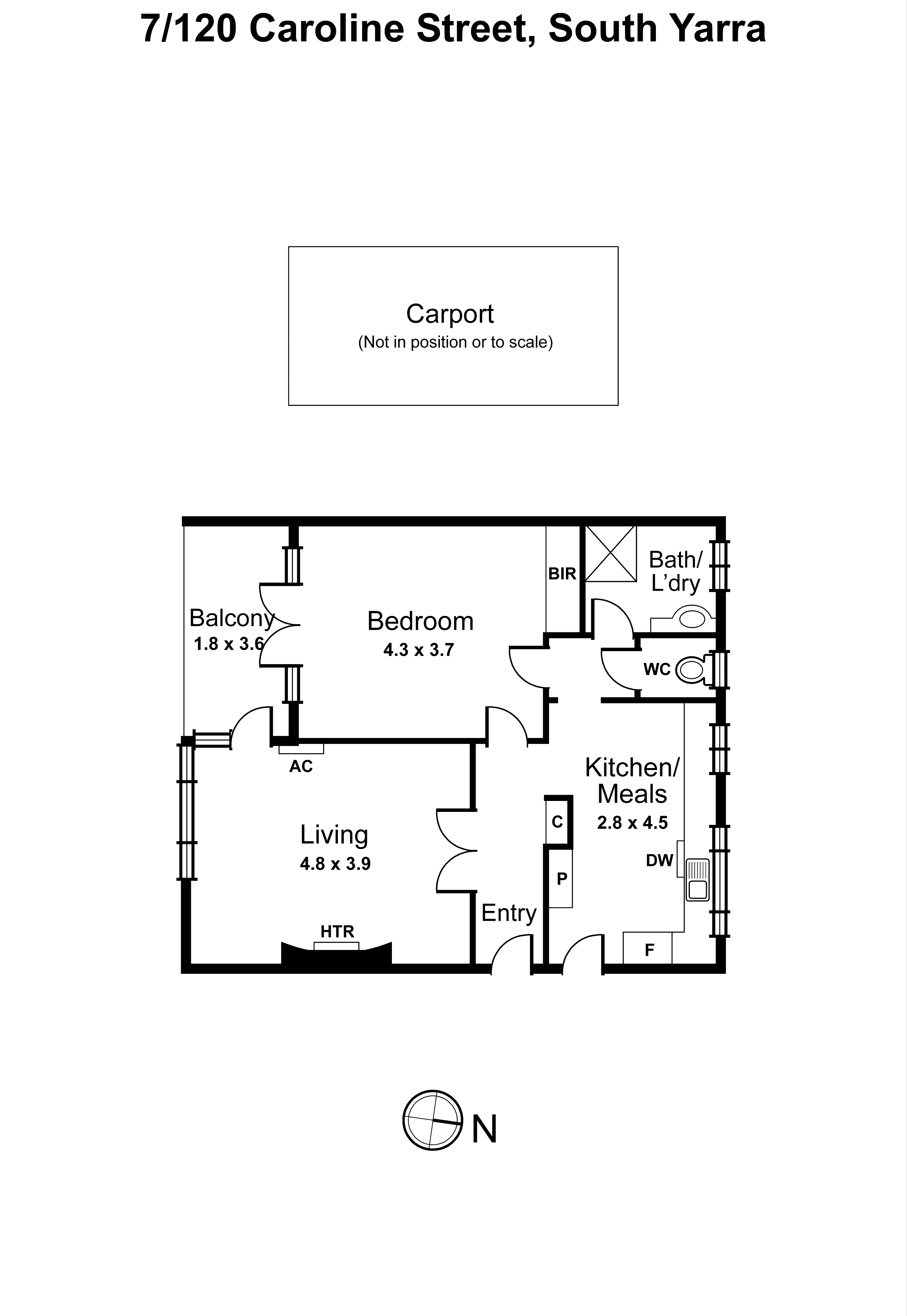 7/120 Caroline Street, South Yarra VIC 3141 - Floorplan