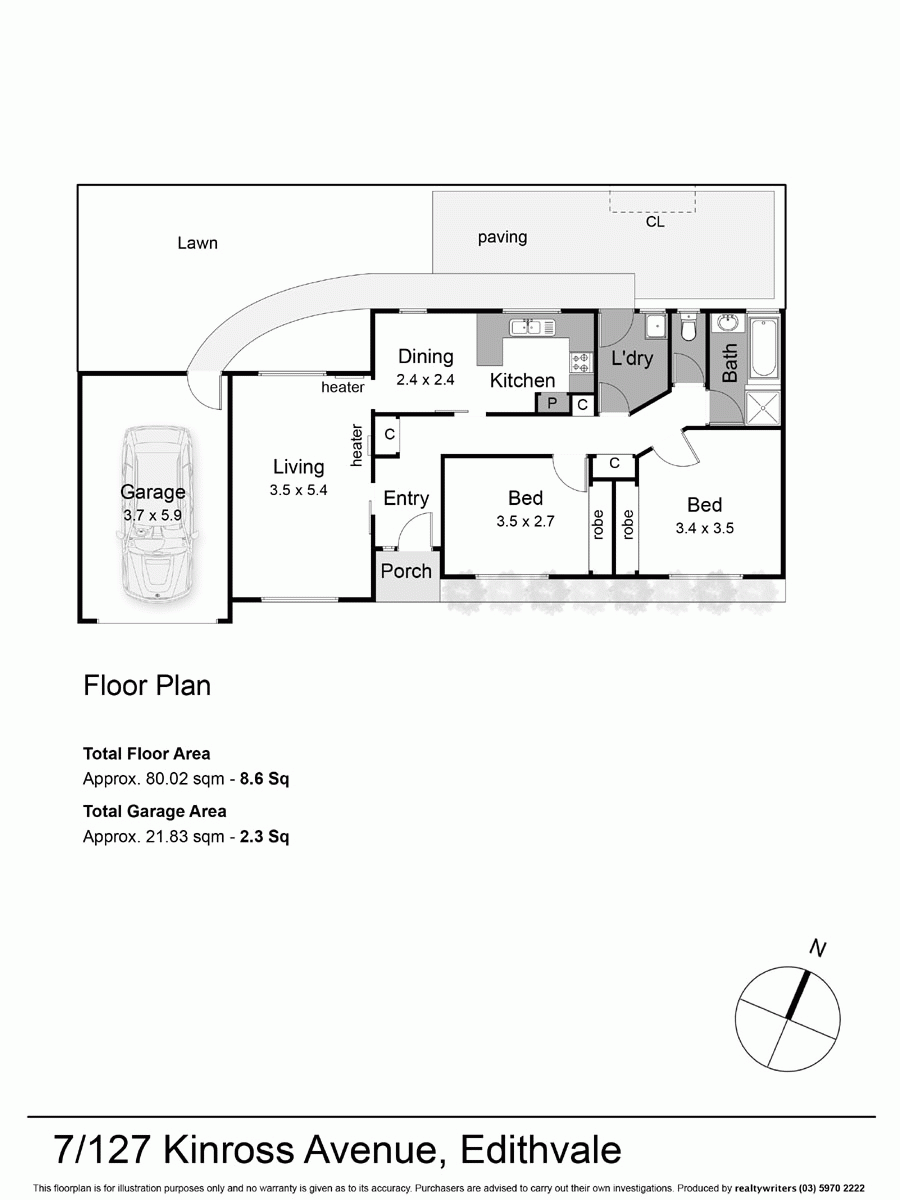 7/127 Kinross Avenue, EDITHVALE VIC 3196 - Floorplan