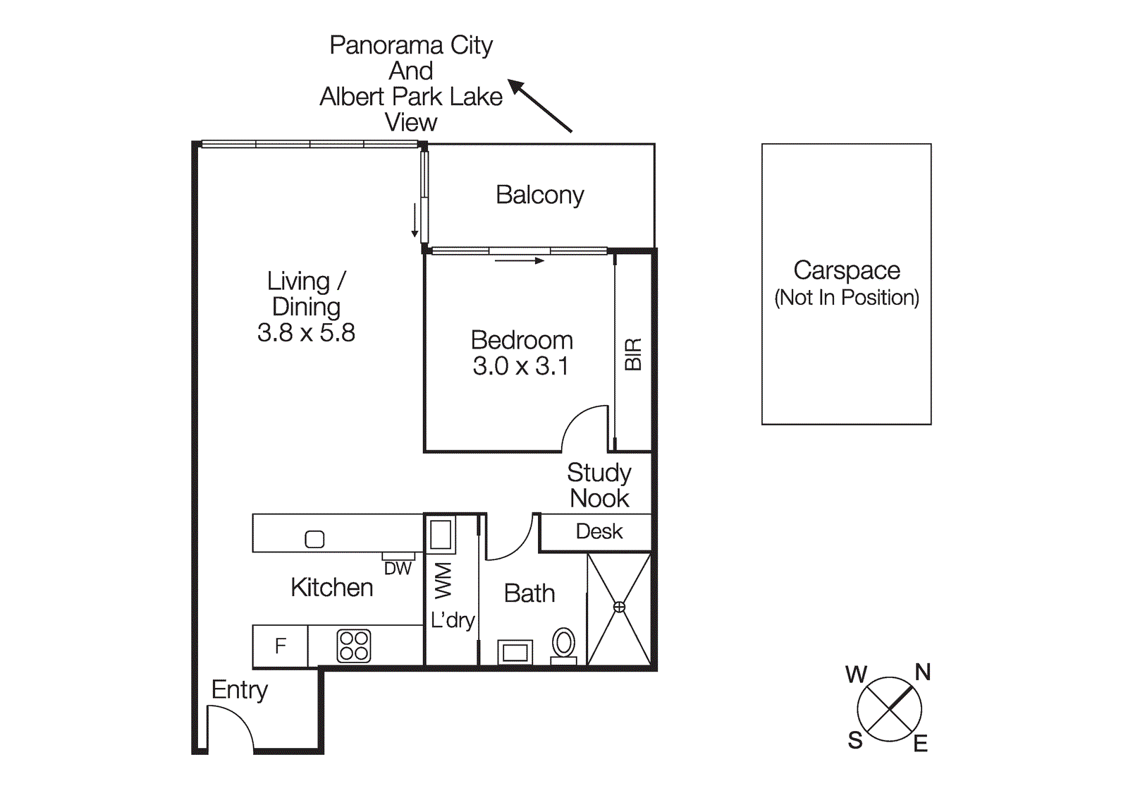 712/70 Queens Road, Melbourne VIC 3004 - Floorplan