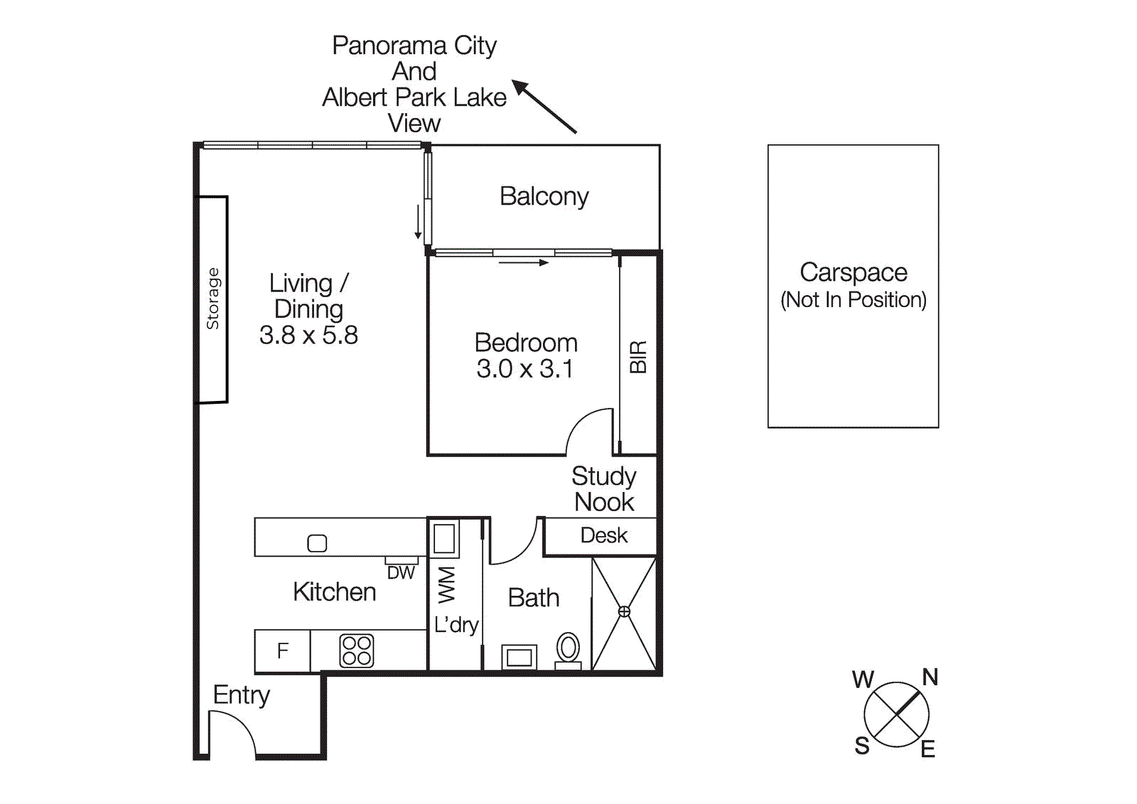 712/70 Queens Road, Melbourne VIC 3004 - Floorplan