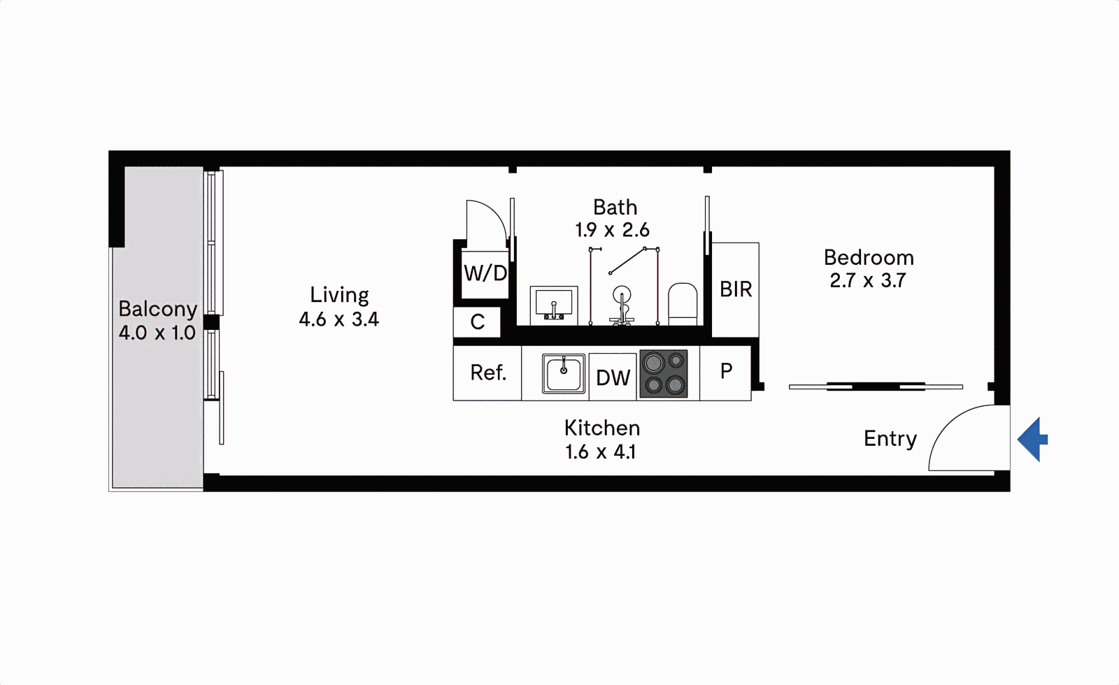 713/65 Coventry Street, Southbank VIC 3006 - Floorplan