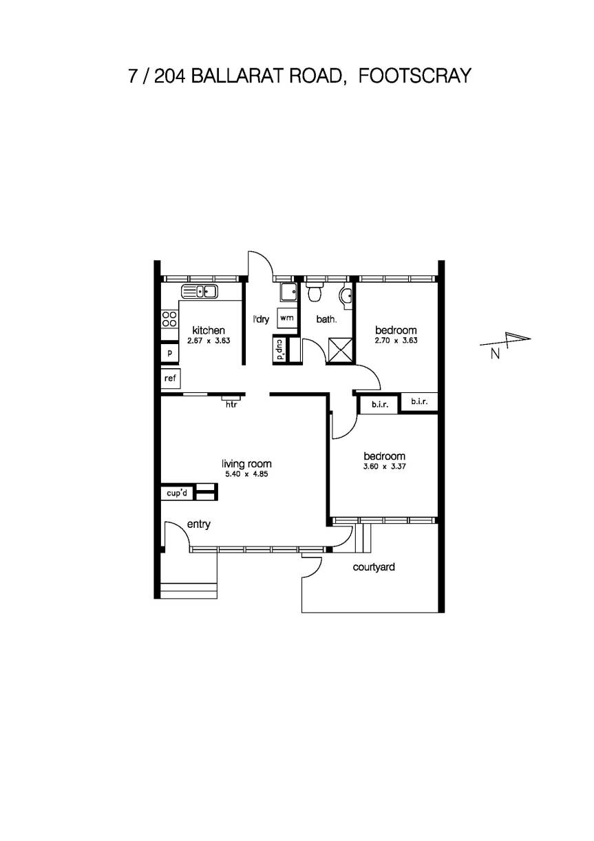 7/204 Ballarat Road, FOOTSCRAY VIC 3011 - Floorplan