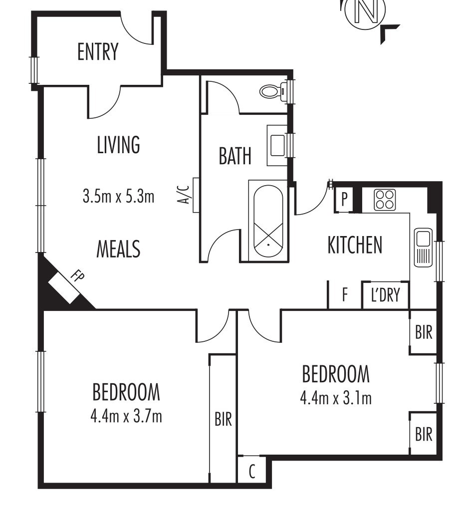 7/22 The Esplanade, ST KILDA VIC 3182 - Floorplan