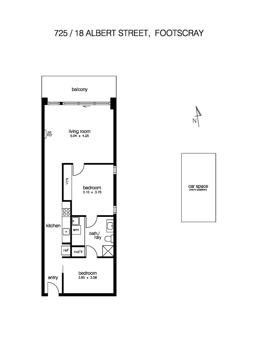 725/18 Albert Street, FOOTSCRAY VIC 3011 - Floorplan