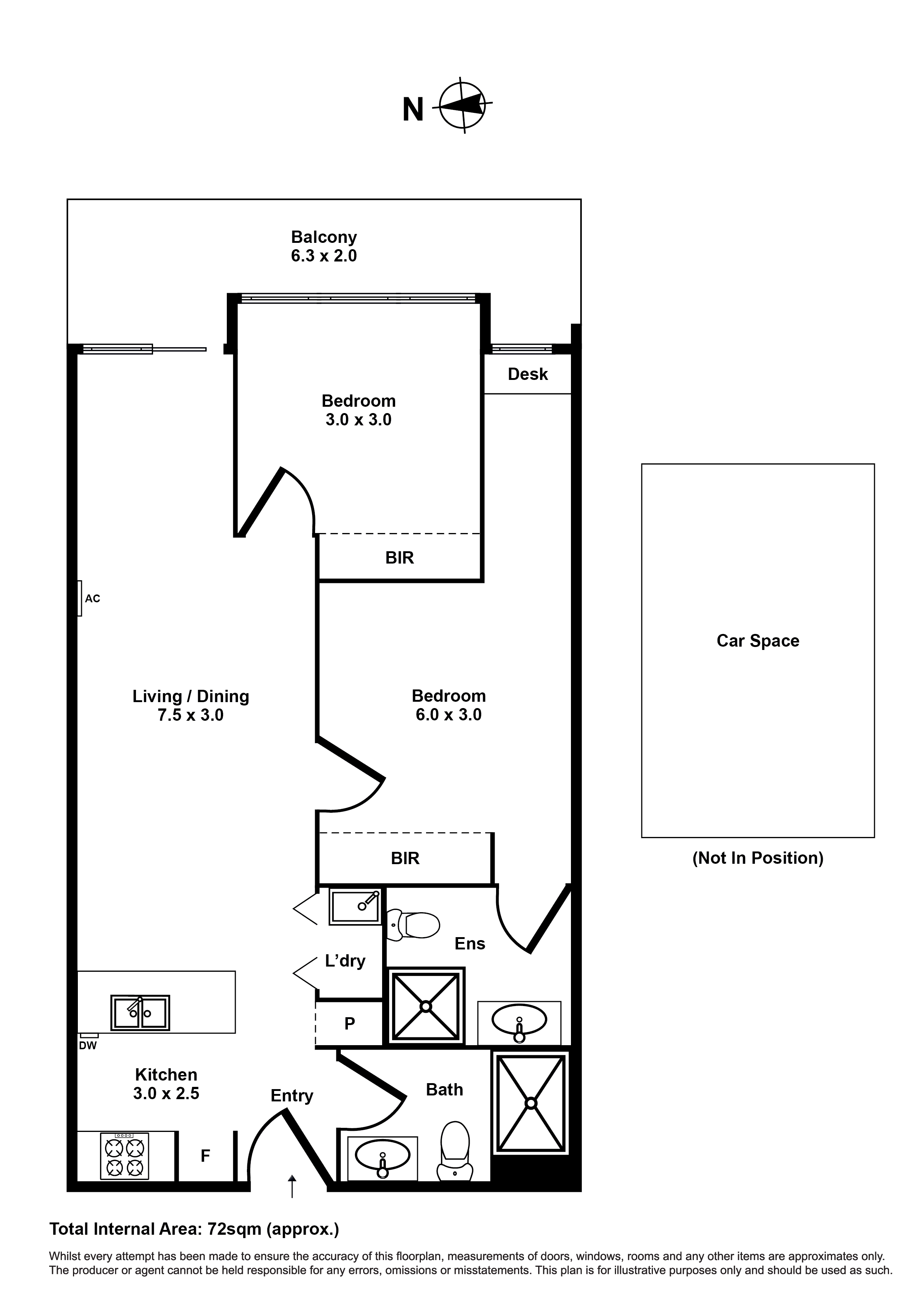 728/18 Albert Street, Footscray VIC 3011 - Floorplan
