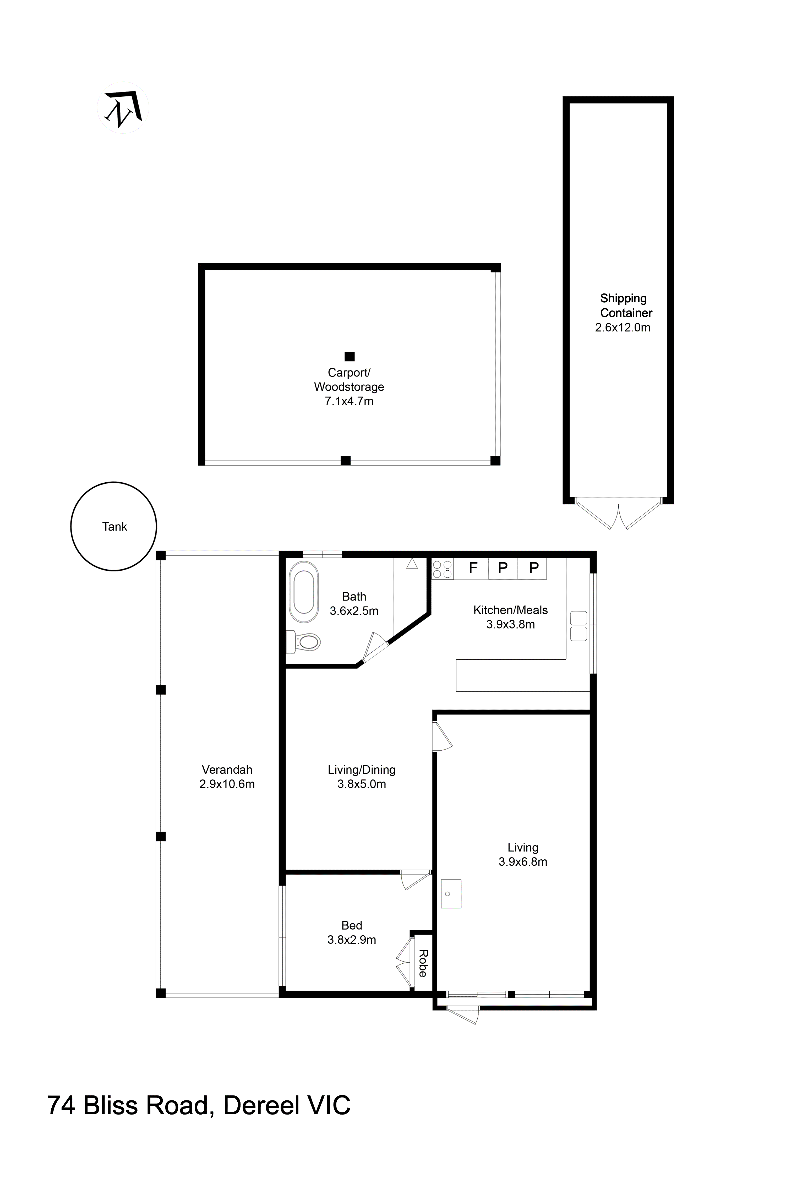 74 Bliss Road, Dereel VIC 3352 - Floorplan