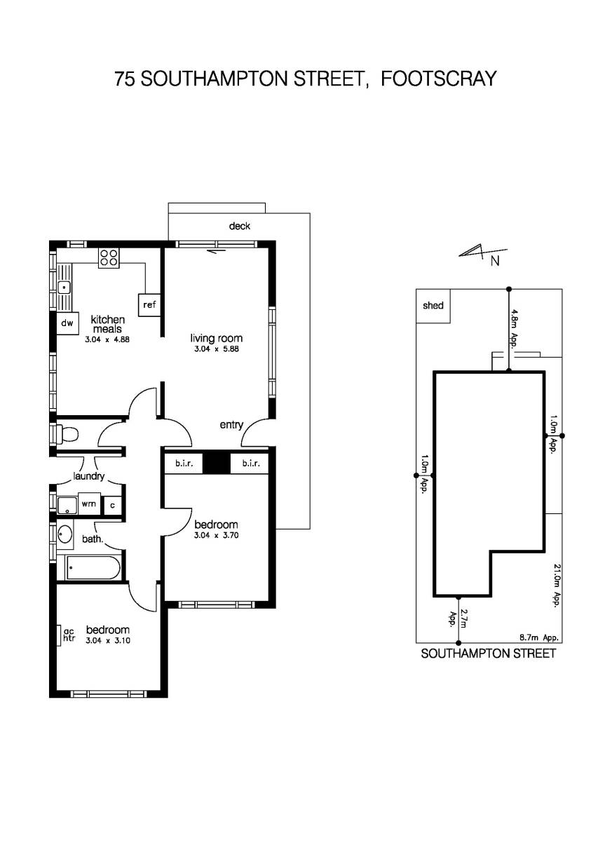 75 Southampton Street, FOOTSCRAY VIC 3011 - Floorplan