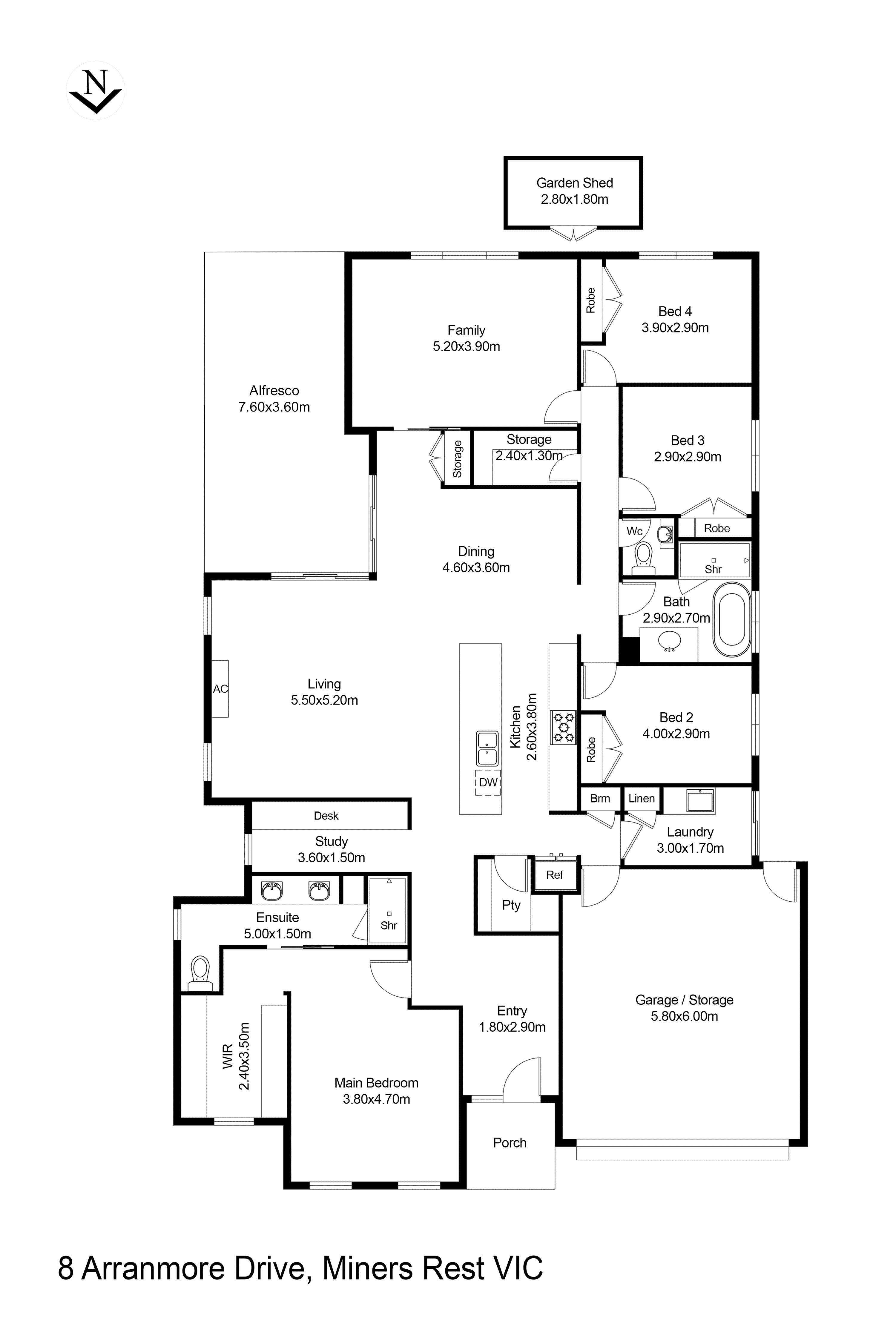 8 Arranmore Drive, Miners Rest VIC 3352 - Floorplan