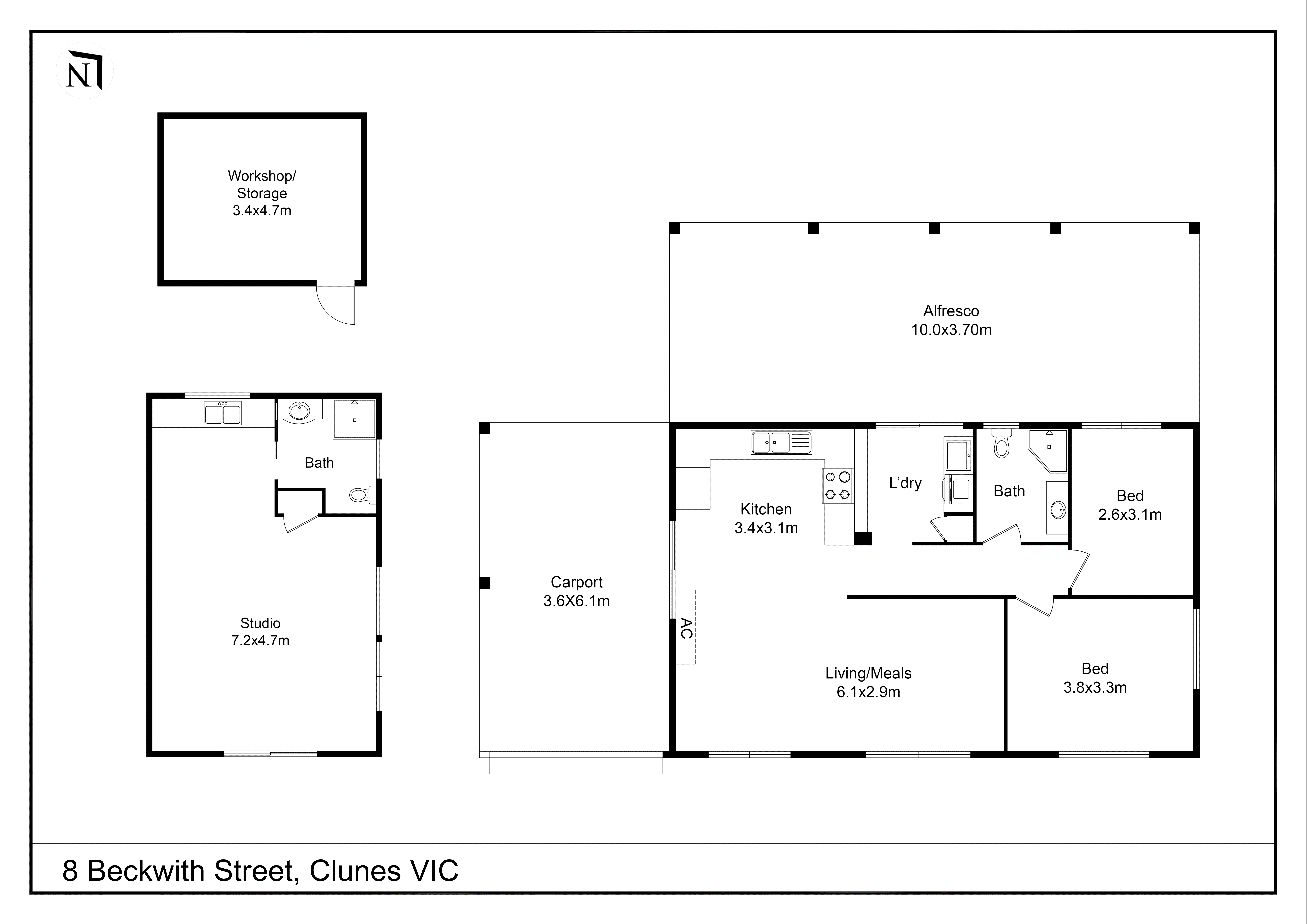 8 Beckwith Street, Clunes VIC 3370 - Floorplan