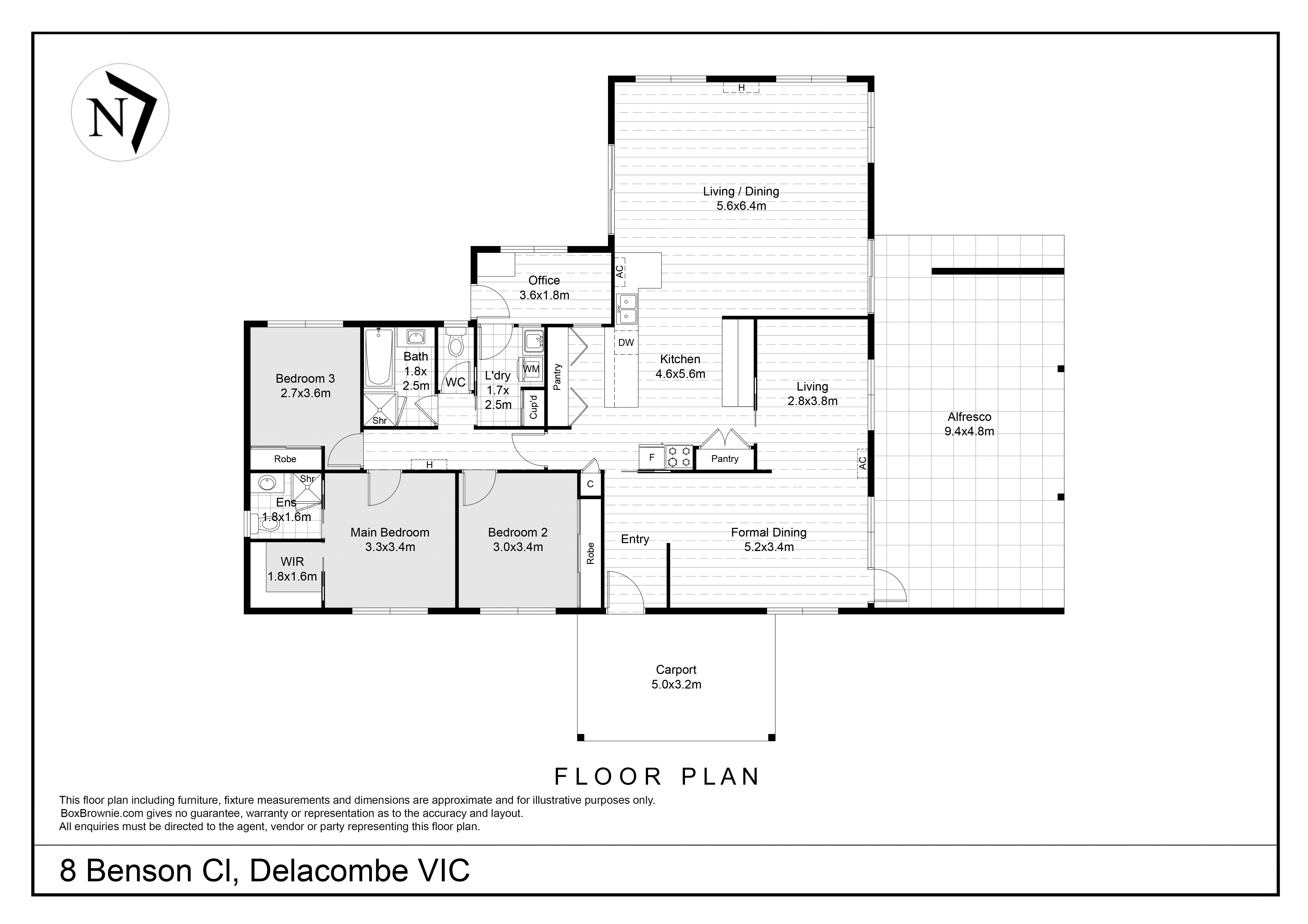 8 Benson Close, Delacombe VIC 3356 - Floorplan