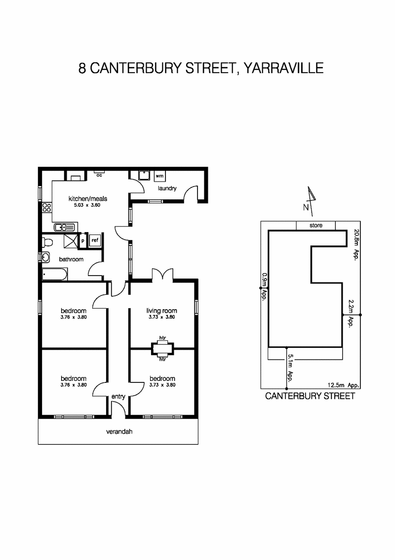 8 Canterbury Street, YARRAVILLE VIC 3013 - Floorplan
